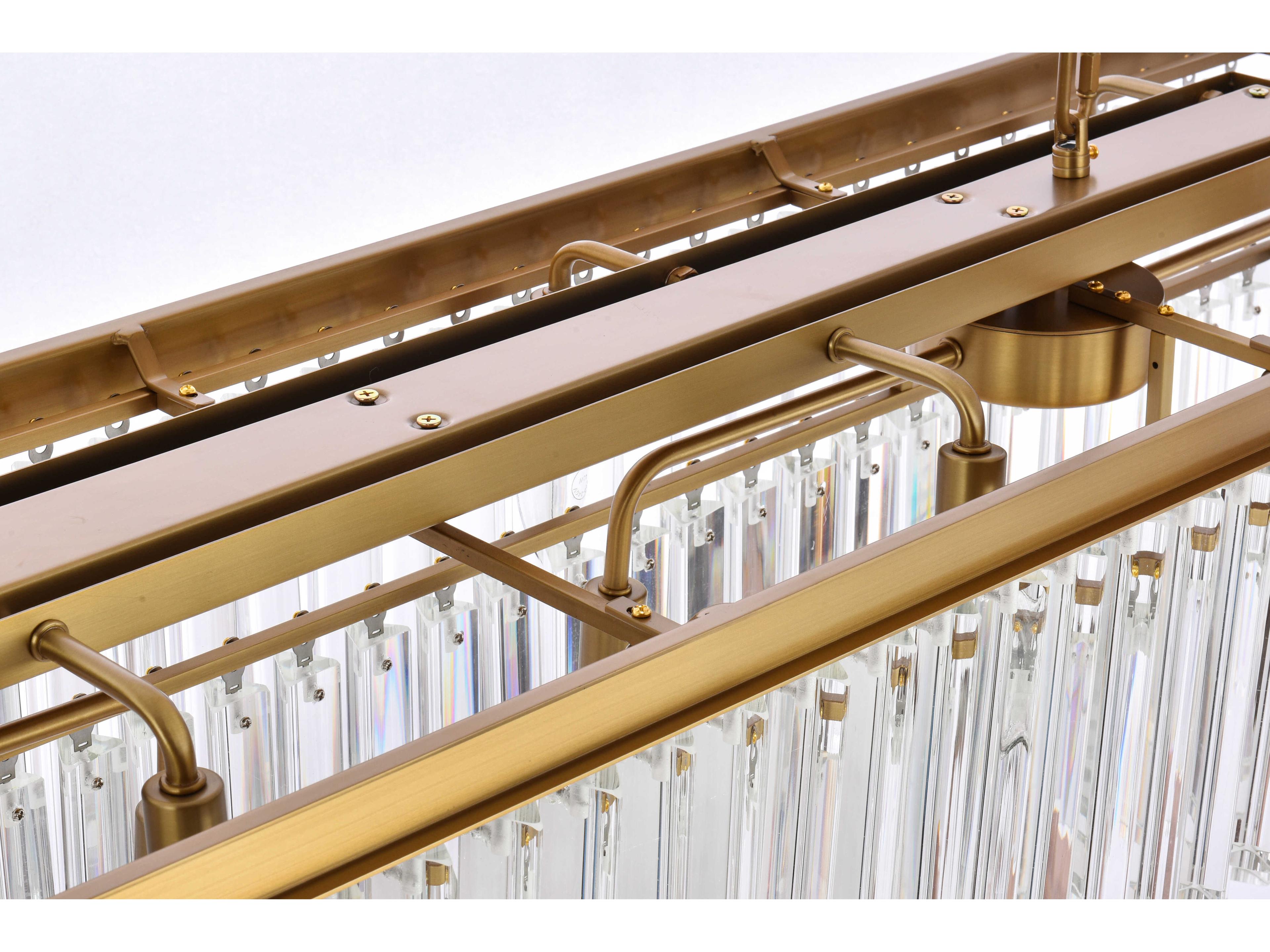 Elegant Lighting Sydney 12-Light Satin Gold Island Pendant