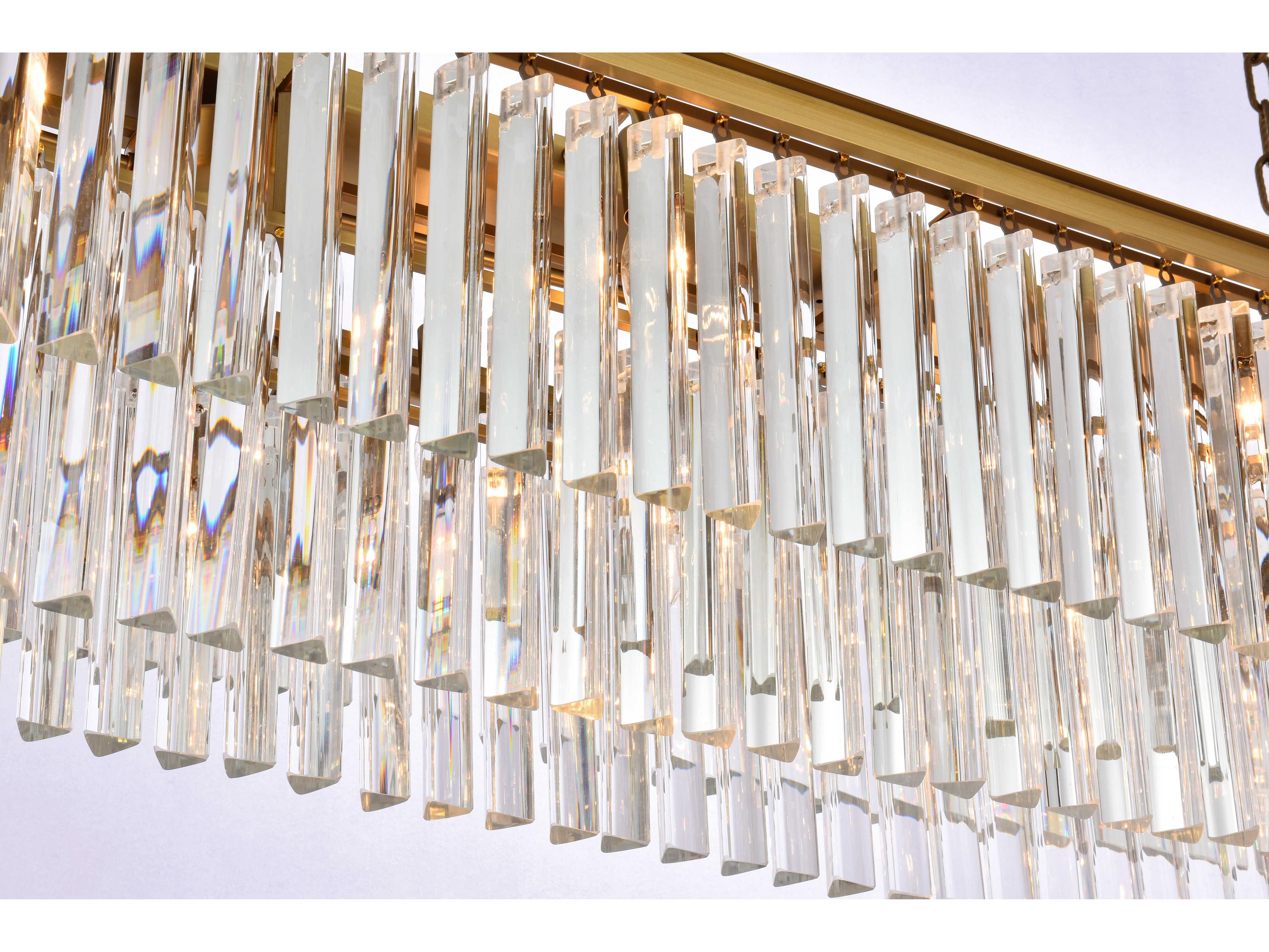 Elegant Lighting Sydney 12-Light Satin Gold Island Pendant