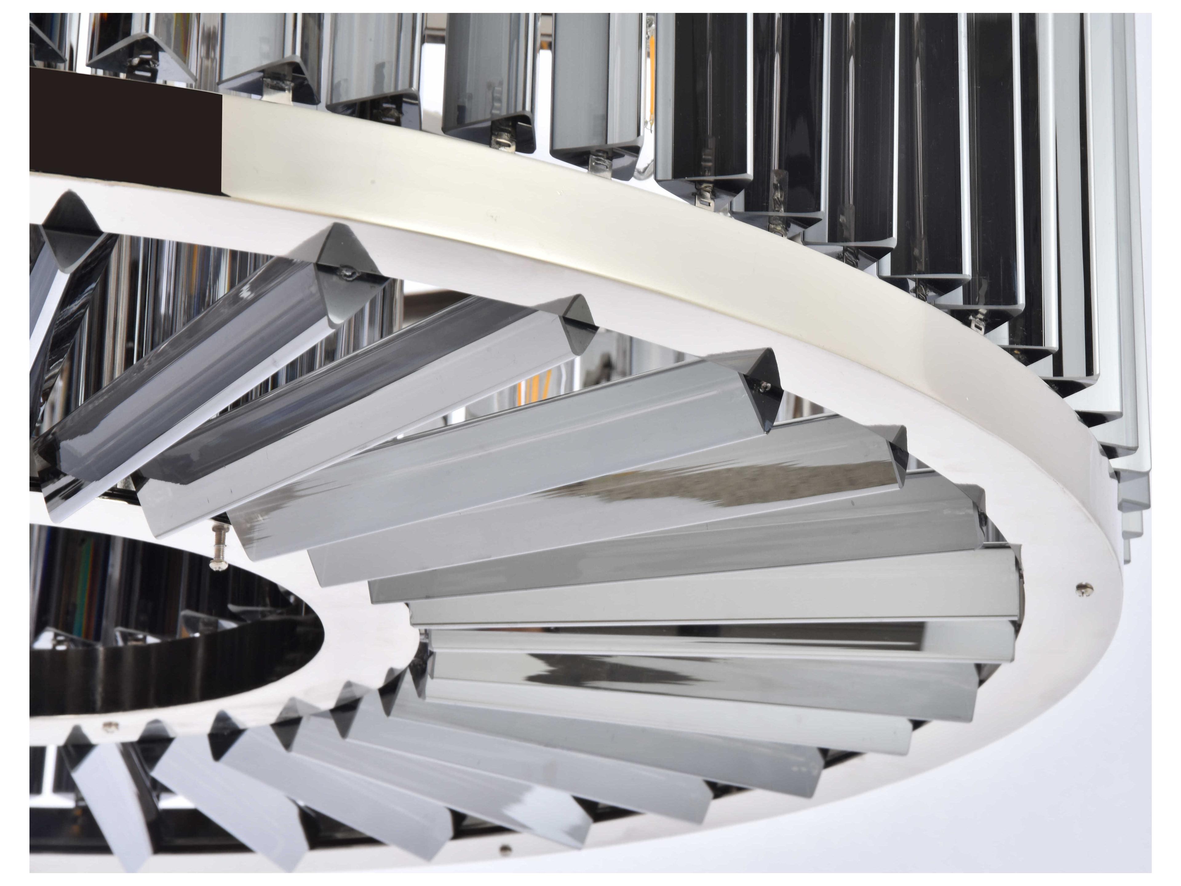 Elegant Lighting Chelsea 10-Light Polished Nickel Silver Crystal Drum Pendant