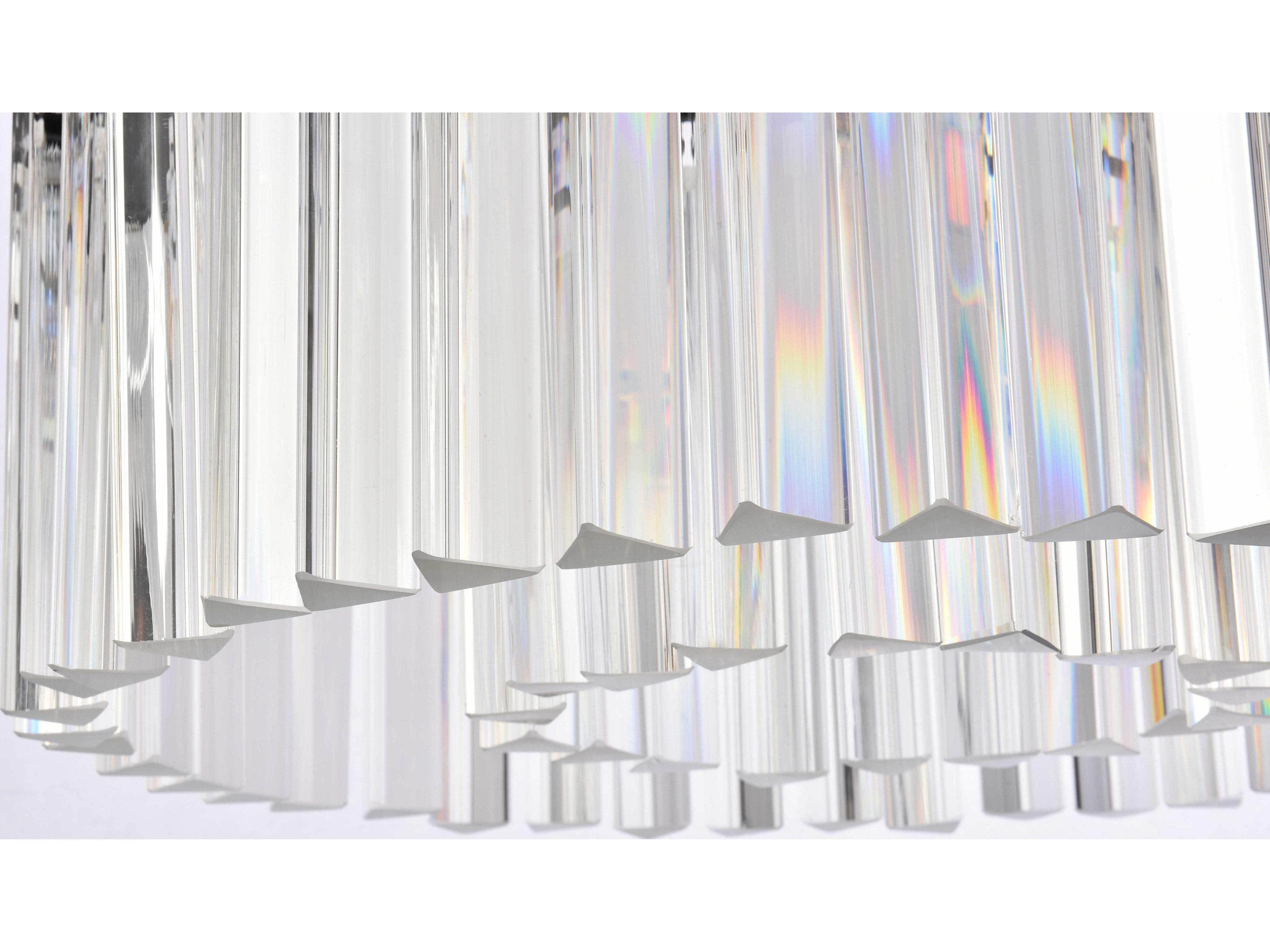 Elegant Lighting Sydney 6-Light Matte Black Clear Crystal Drum Pendant