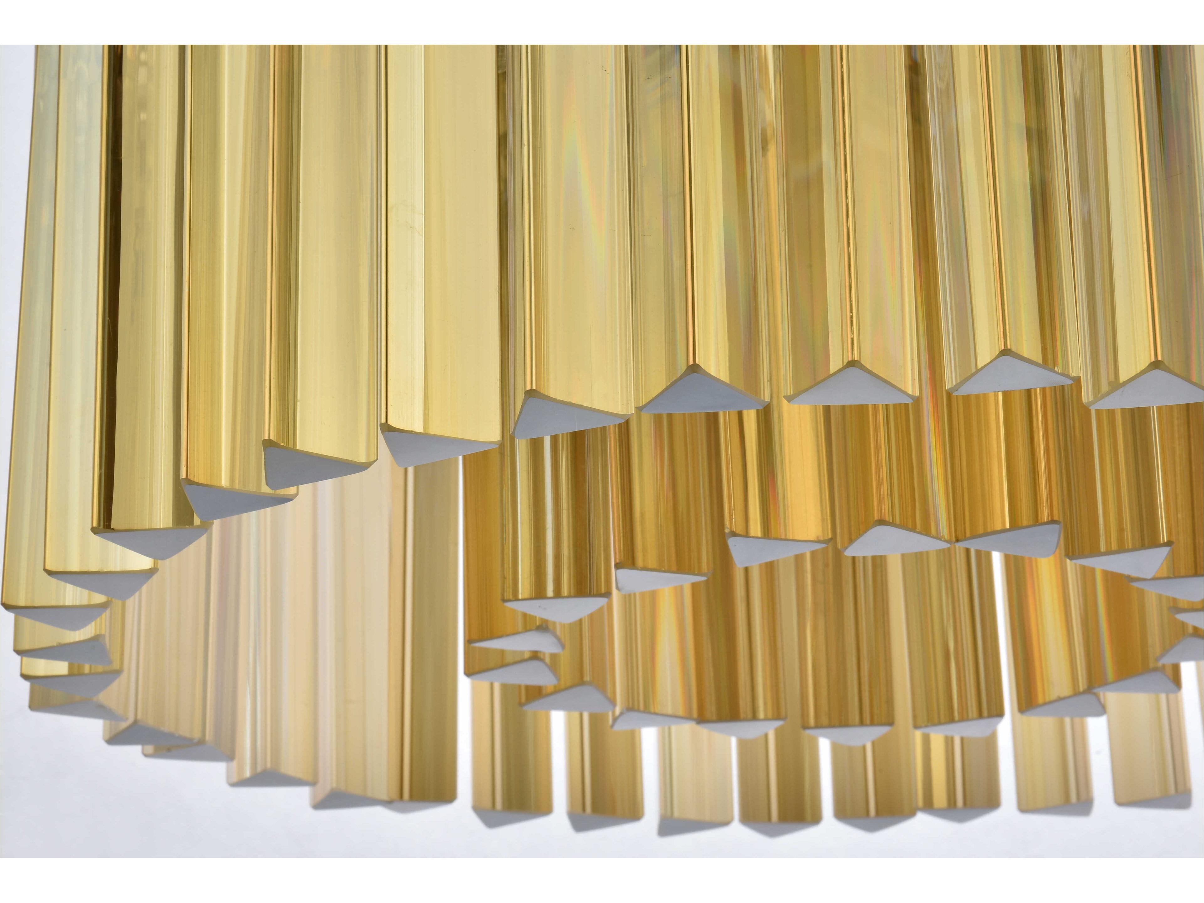 Elegant Lighting Sydney 6-Light Polished Nickel Gold Crystal Drum Pendant