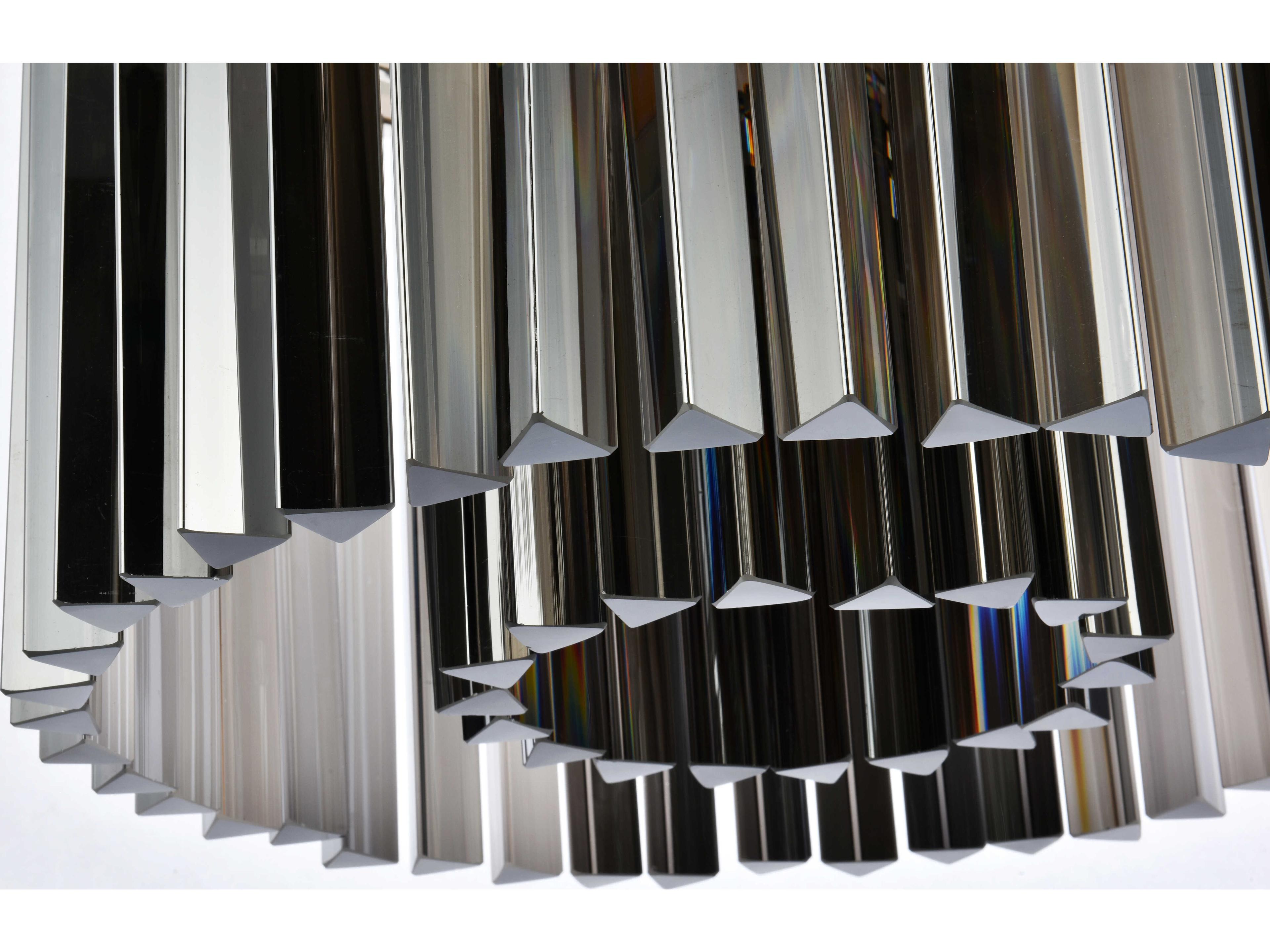 Elegant Lighting Sydney 6-Light Polished Nickel Silver Crystal Drum Pendant