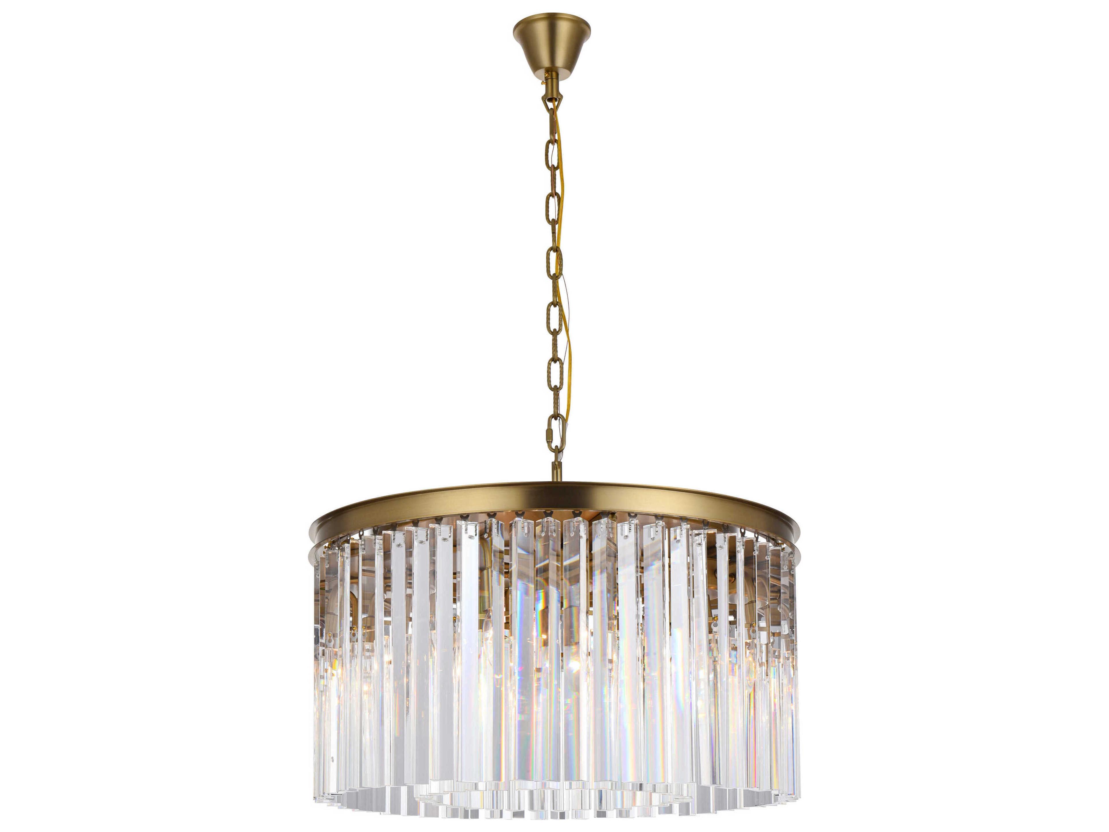 Sydney 8-Light Satin Gold Drum Island Pendant