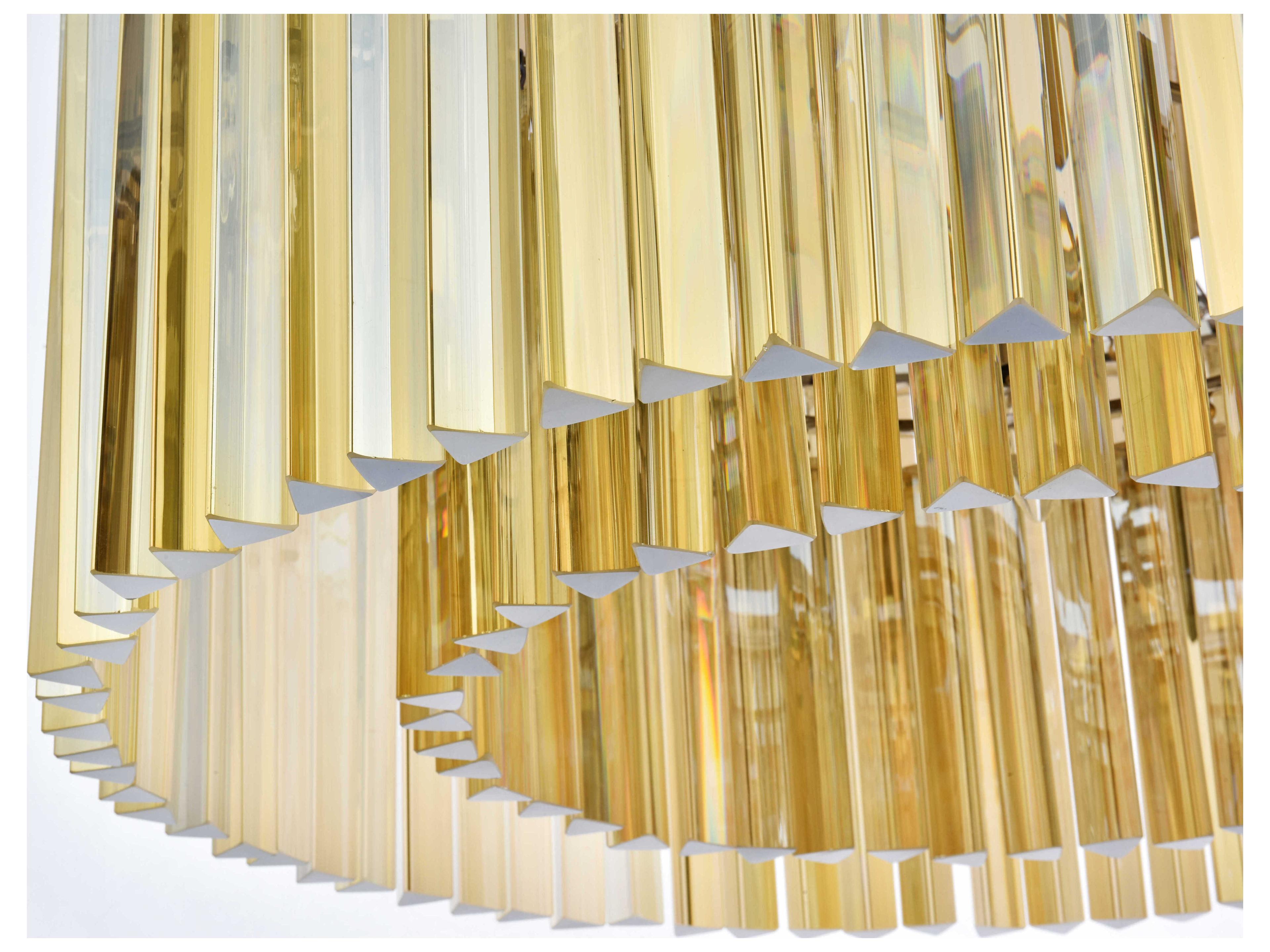 Elegant Lighting Sydney 8-Light Polished Nickel Gold Crystal Drum Pendant