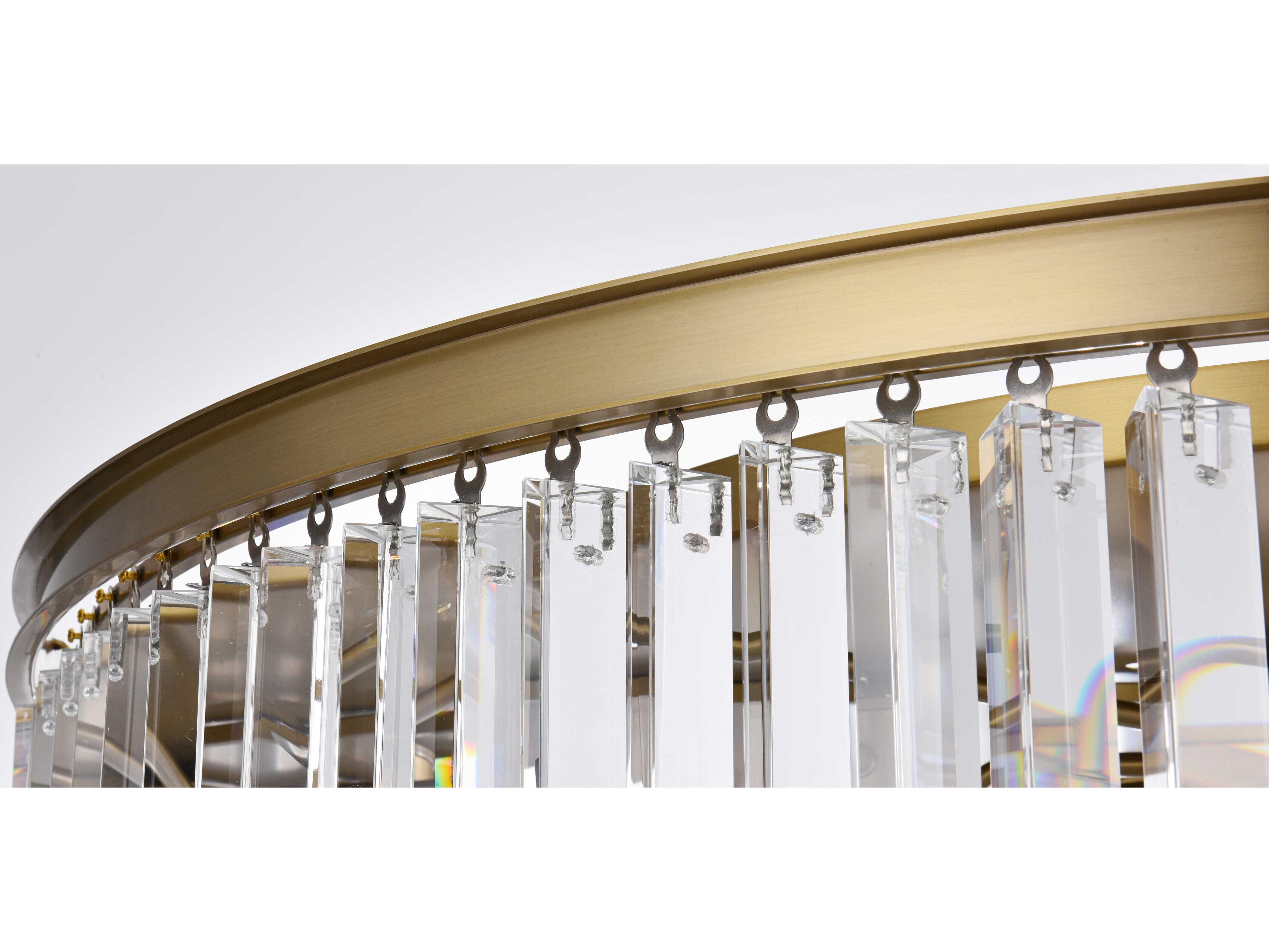 Elegant Lighting Sydney 10-Light Satin Gold Drum Island Pendant