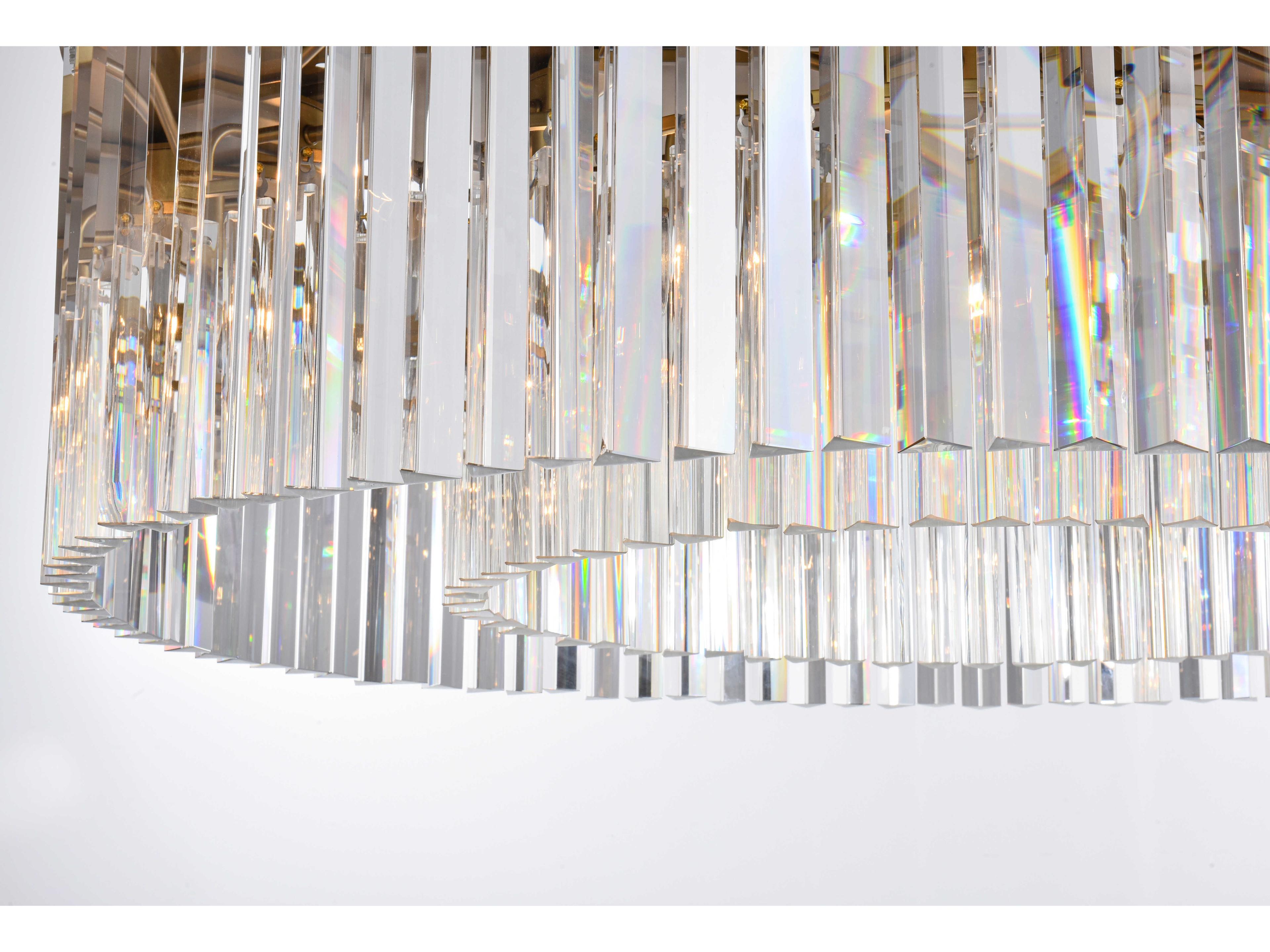 Elegant Lighting Sydney 10-Light Satin Gold Drum Island Pendant