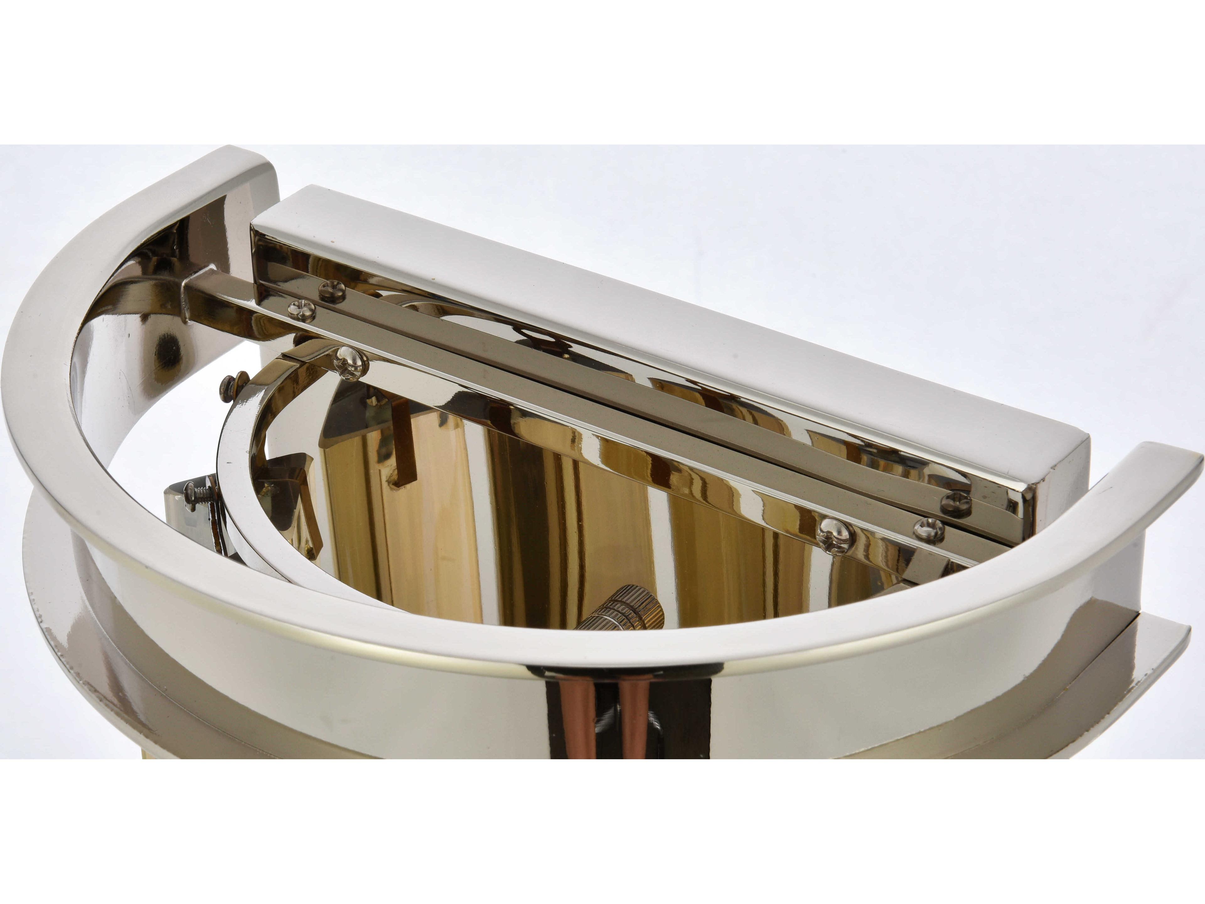 Elegant Lighting Sydney Polished Nickel Gold Crystal Wall Sconce