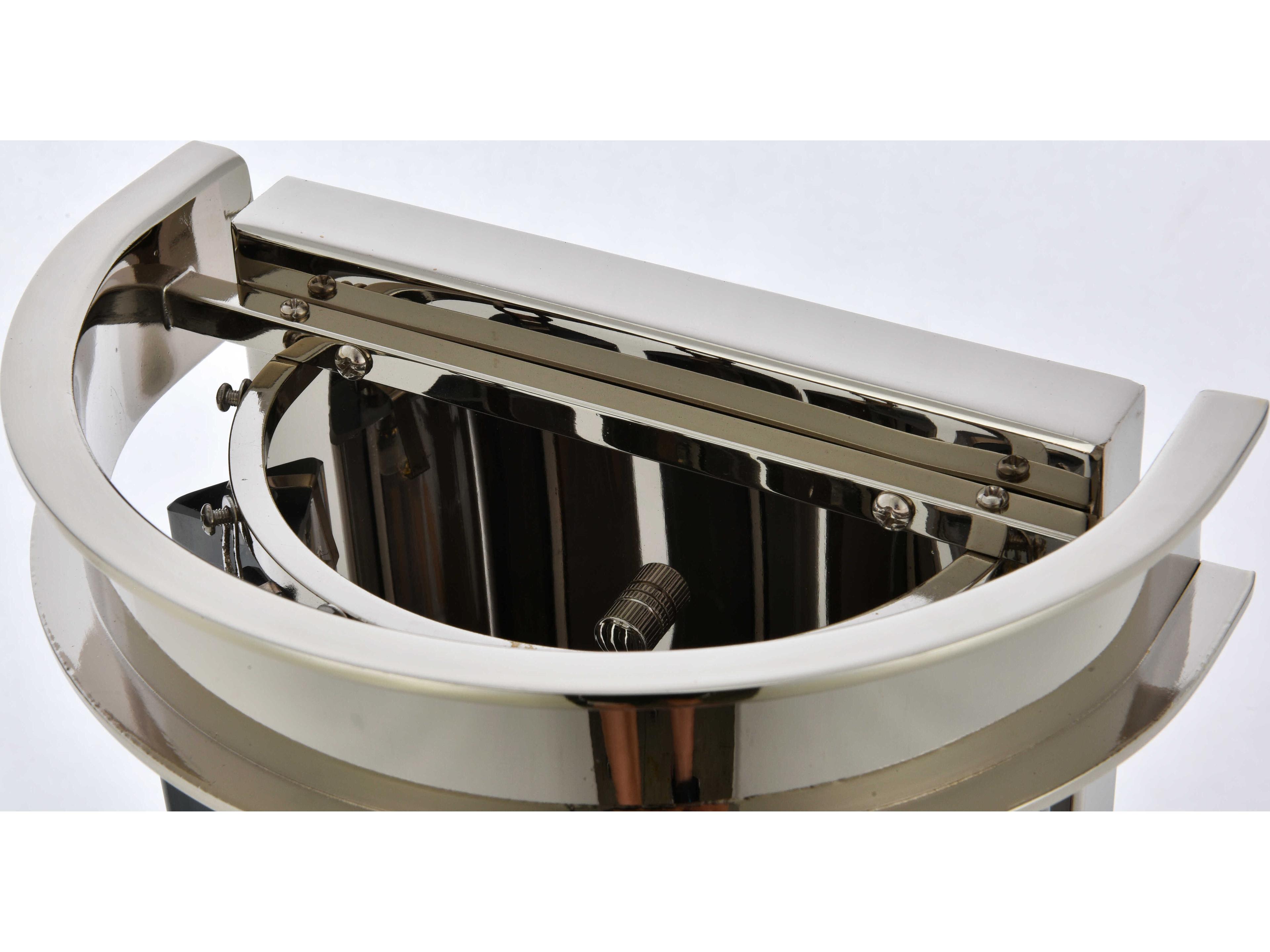 Elegant Lighting Sydney Polished Nickel Silver Crystal Wall Sconce