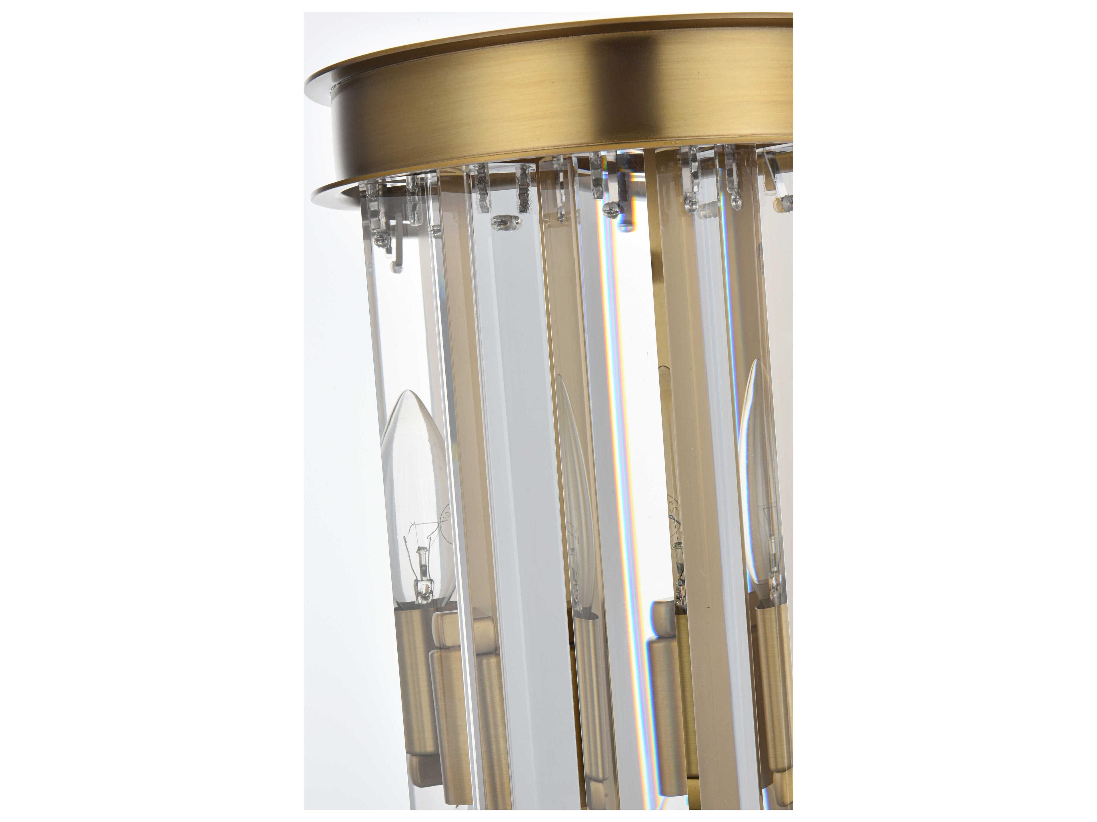 Elegant Lighting Sydney 2-Light Satin Gold Wall Sconce