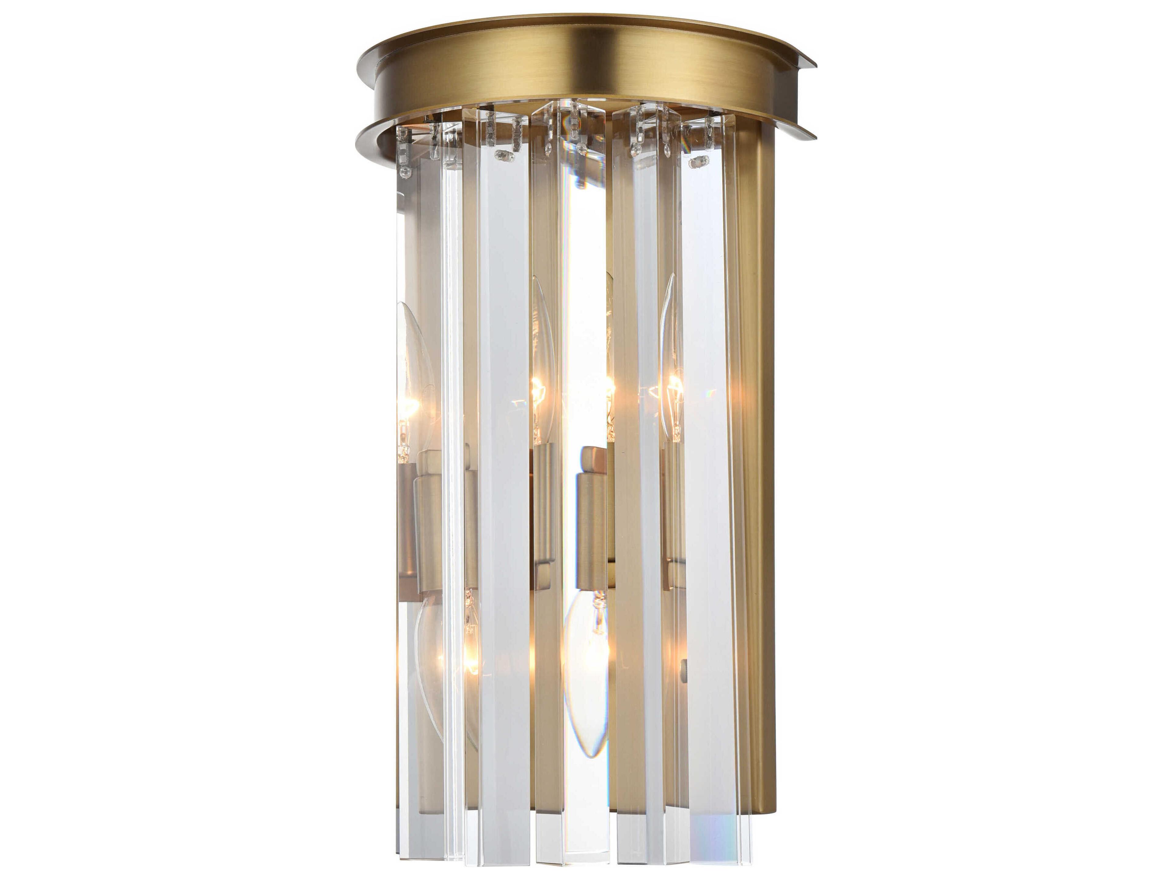 Elegant Lighting Sydney 2-Light Satin Gold Wall Sconce