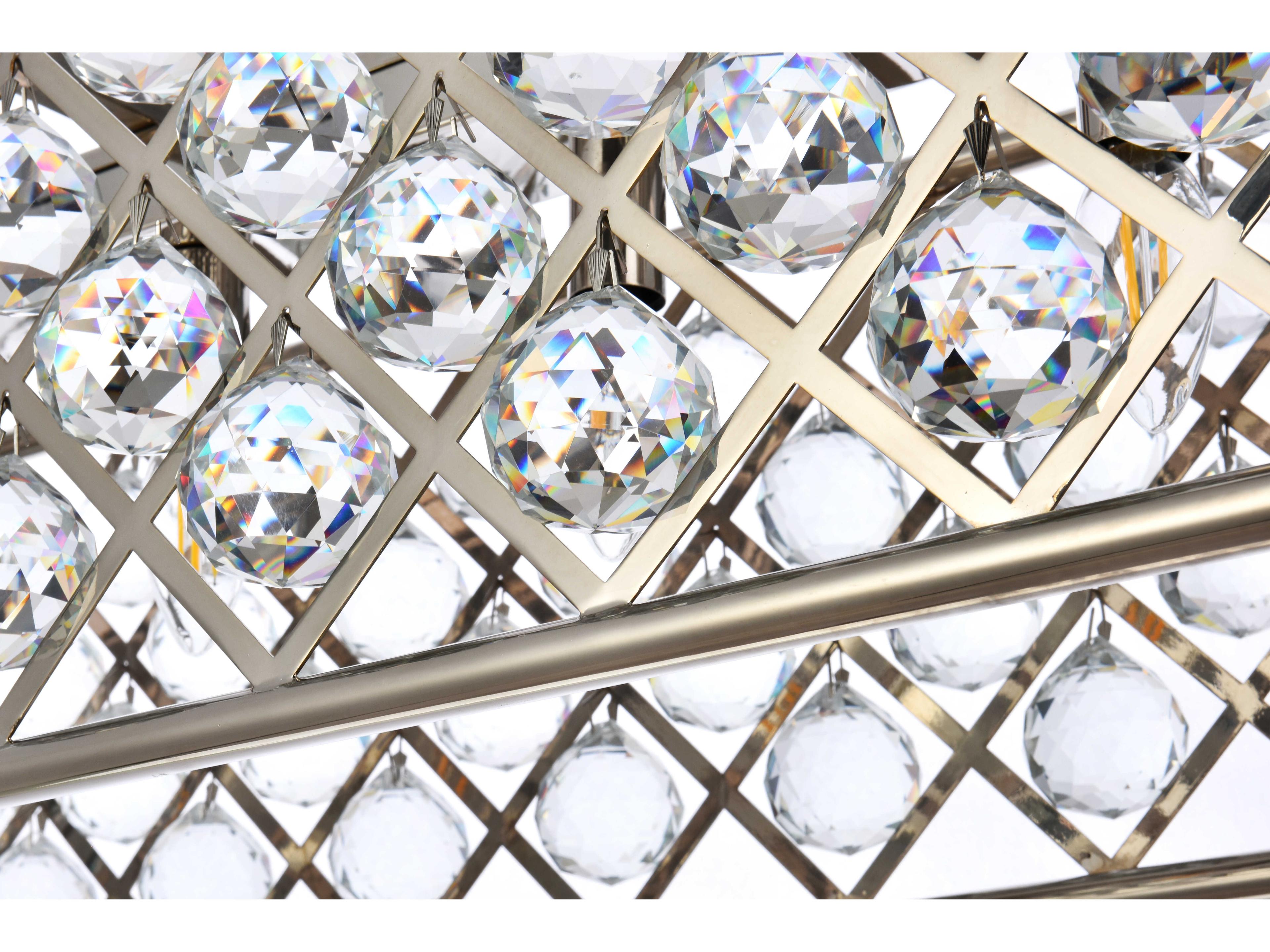 Elegant Lighting Madison 7-Light Polished Nickel Clear Crystal Island Pendant