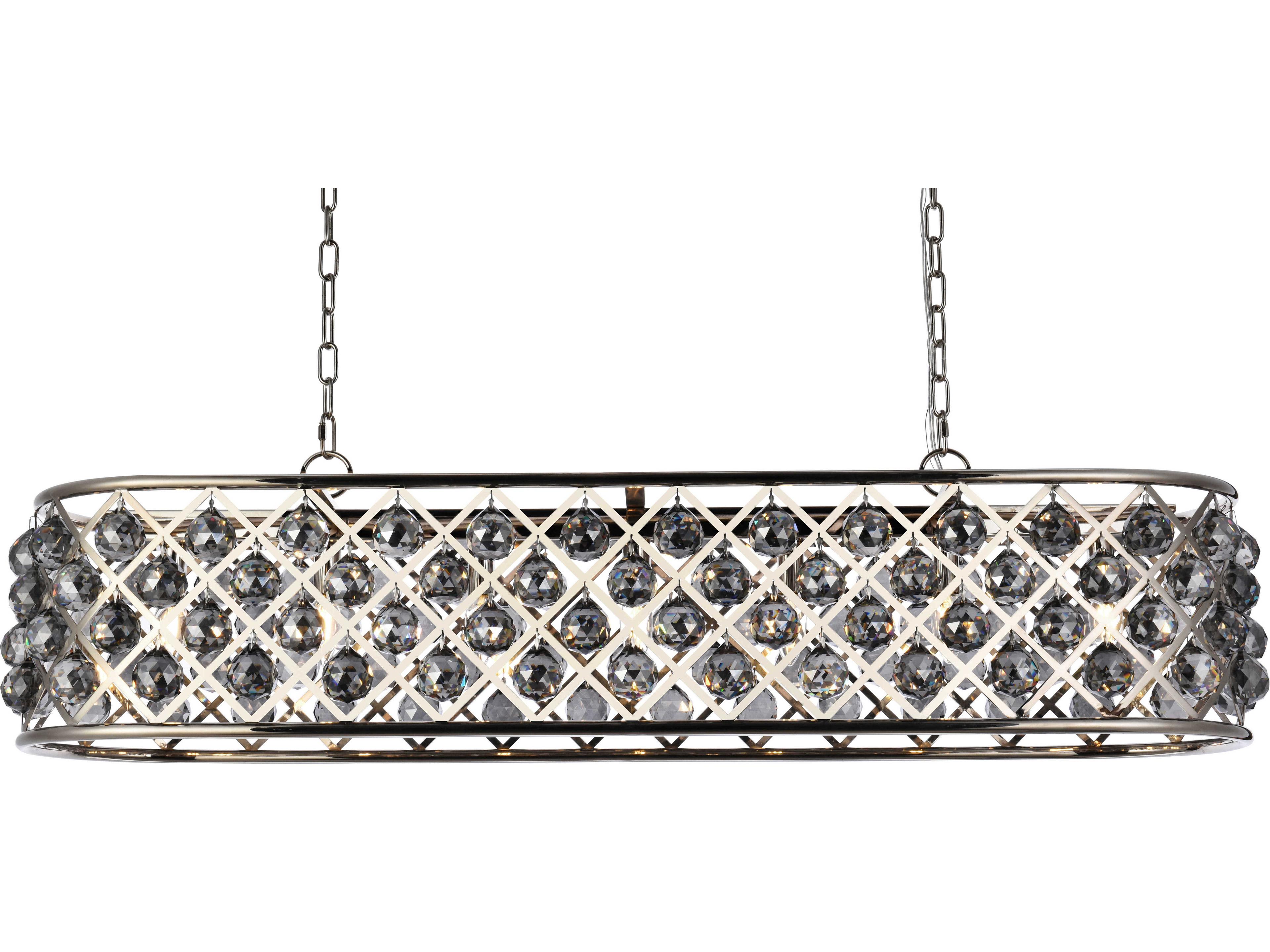 Elegant Lighting Madison 7-Light Polished Nickel Silver Crystal Island Pendant