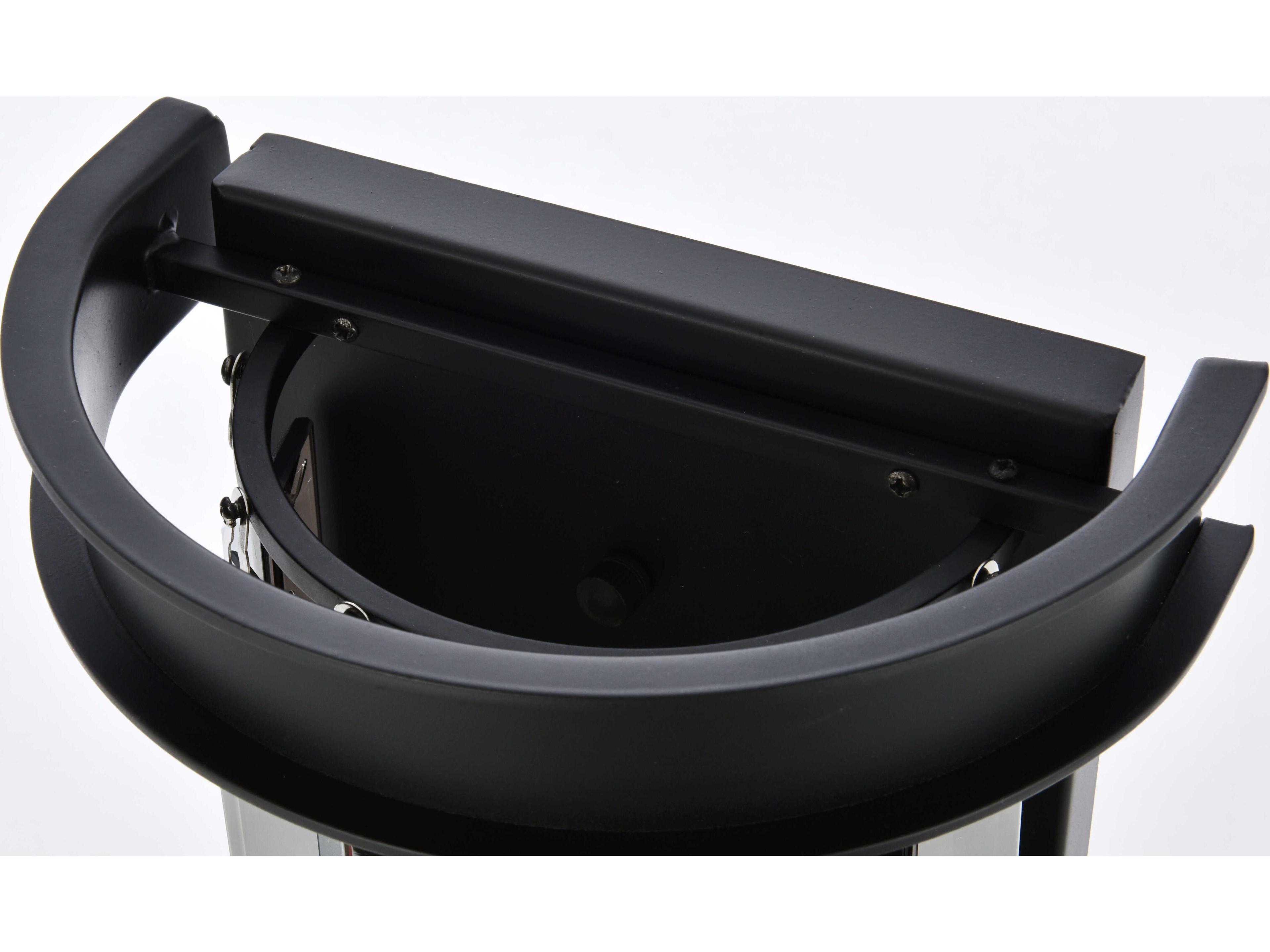 Elegant Lighting Sydney 2-Light Matte Black Silver Crystal Wall Sconce