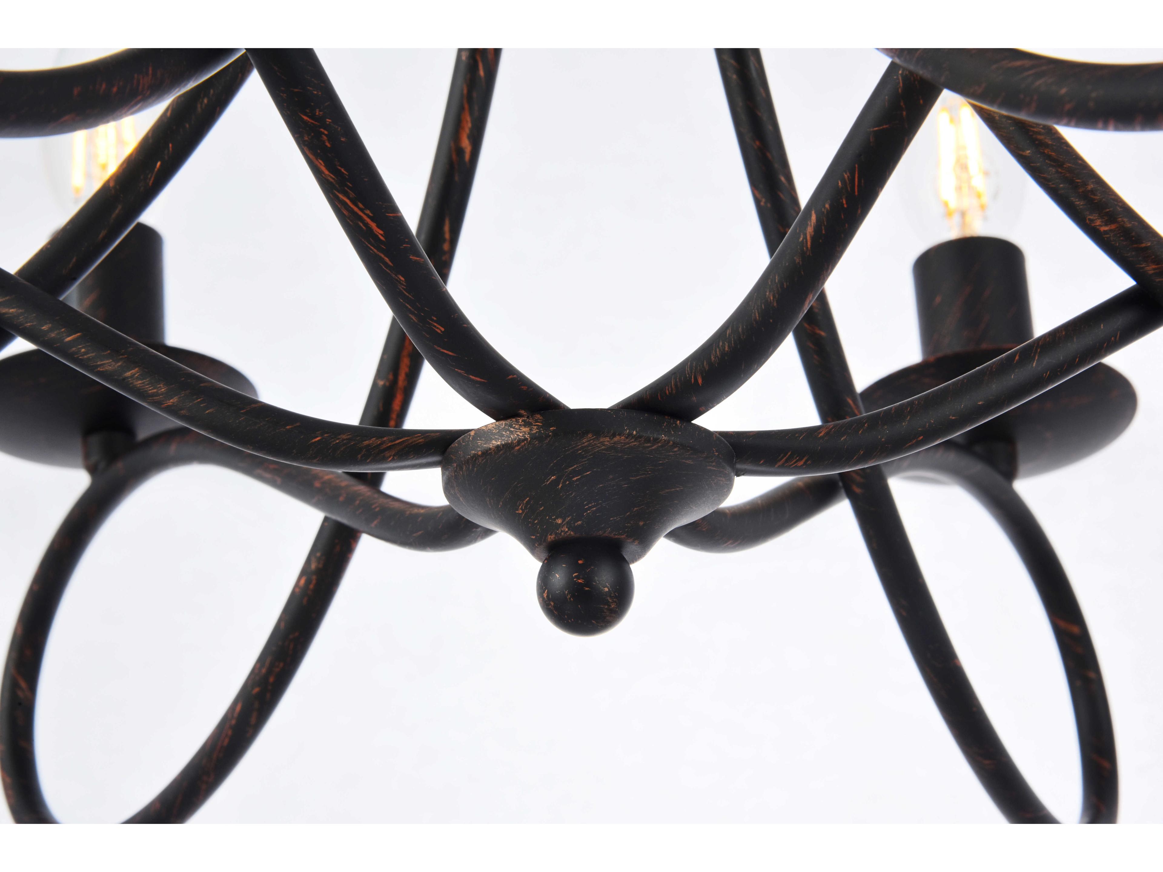 Elegant Lighting Lyndon 6 -light Dark Bronze Candelabra Chandelier
