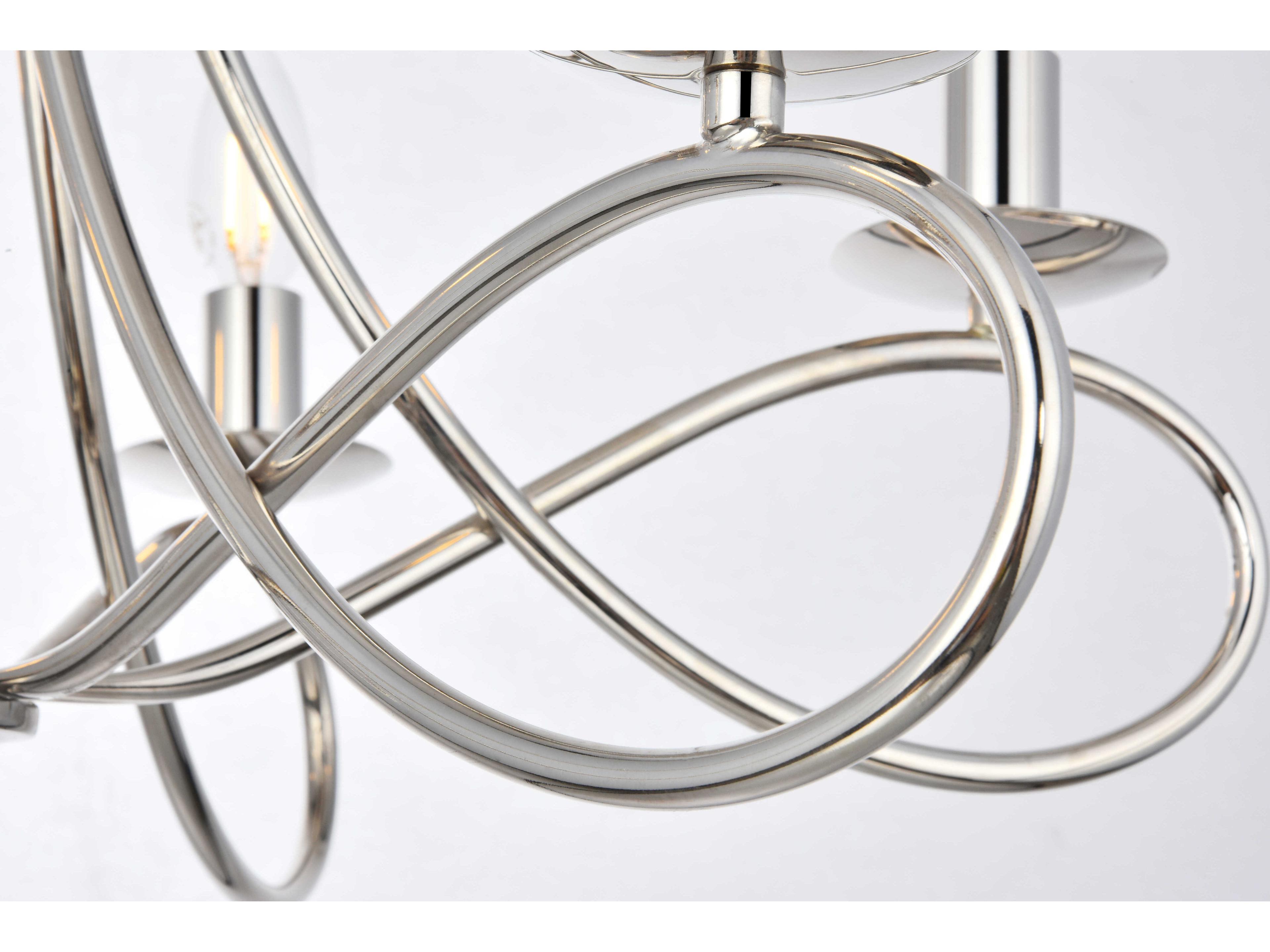 Elegant Lighting Lyndon 6 -light Polished Nickel Candelabra Chandelier