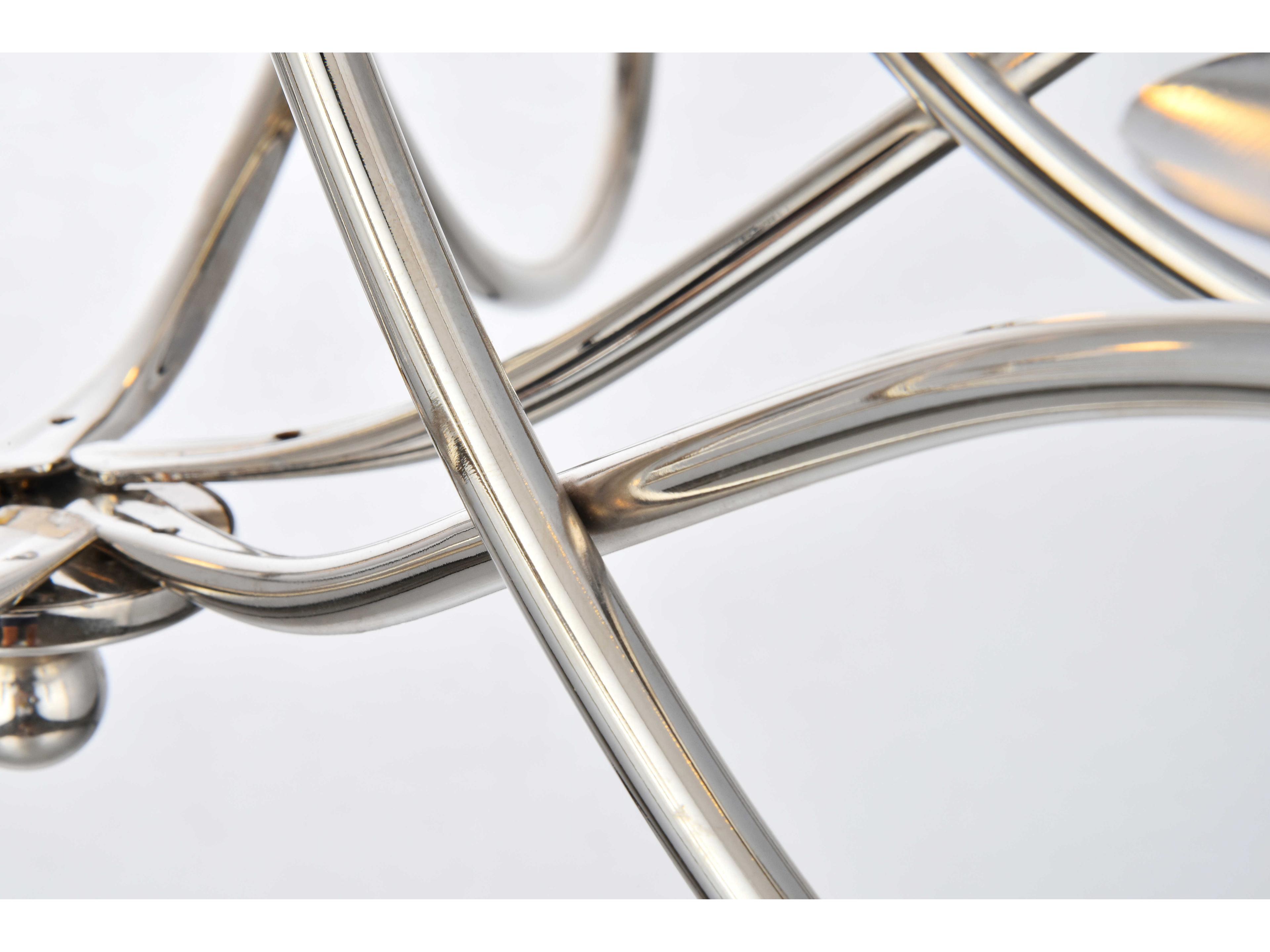 Elegant Lighting Lyndon 6 -light Polished Nickel Candelabra Chandelier