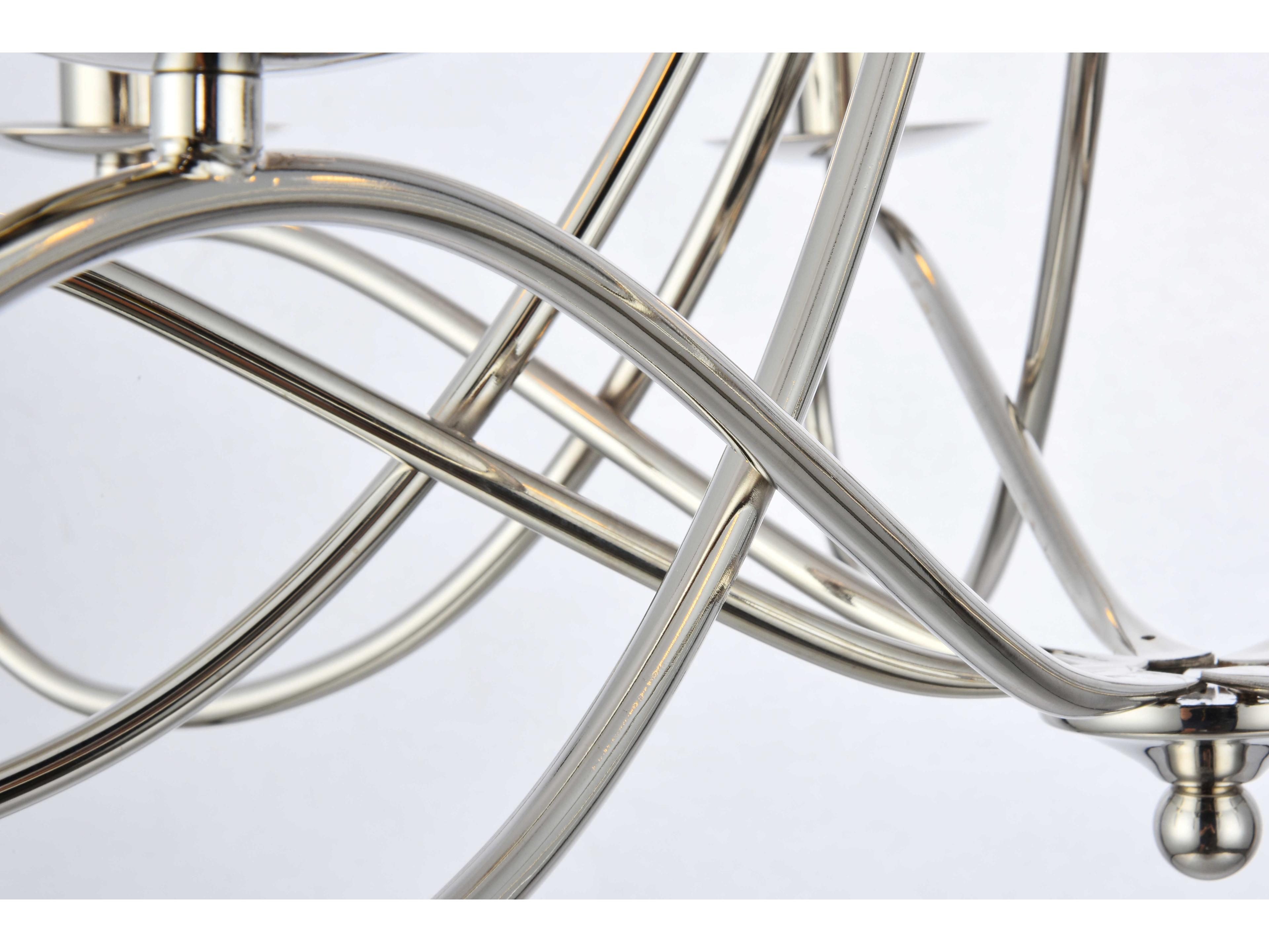 Elegant Lighting Lyndon 8-Light Polished Nickel Candelabra Chandelier