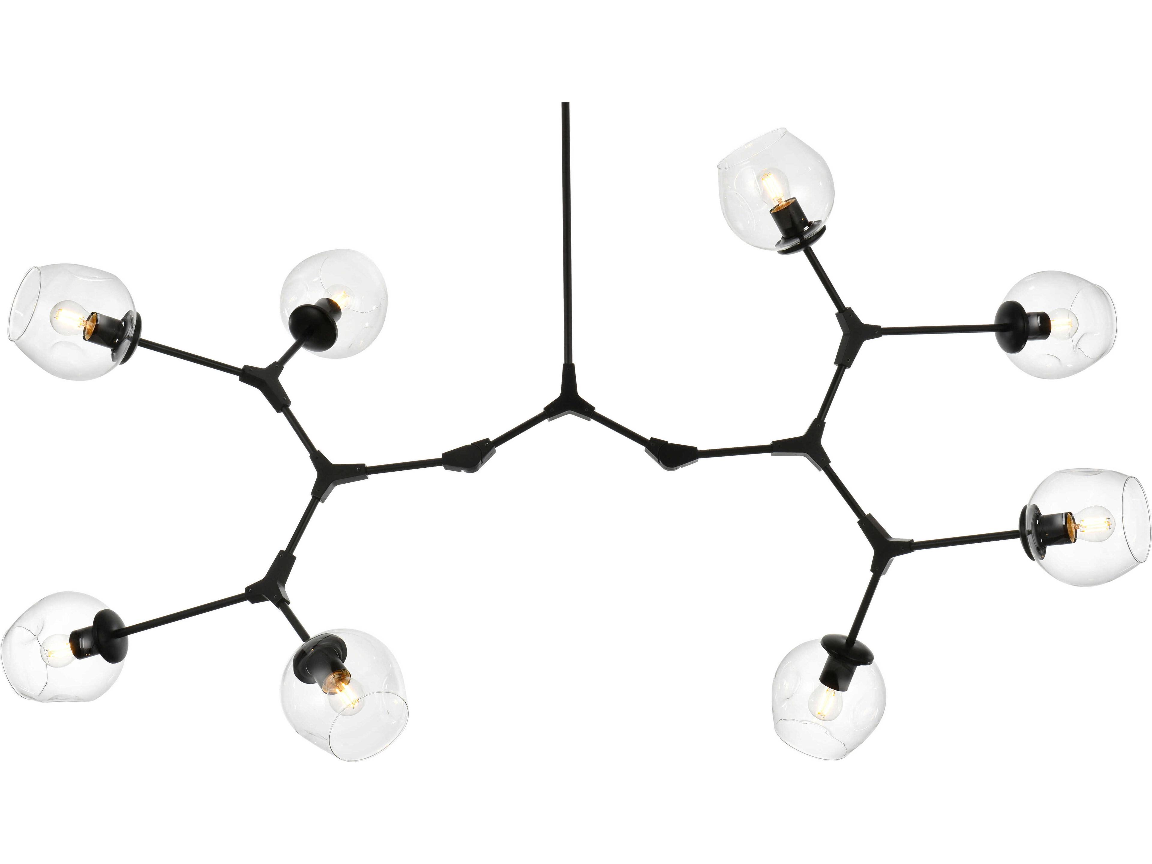 Elegant Lighting Cavoli 8-Light Black Globe Chandelier