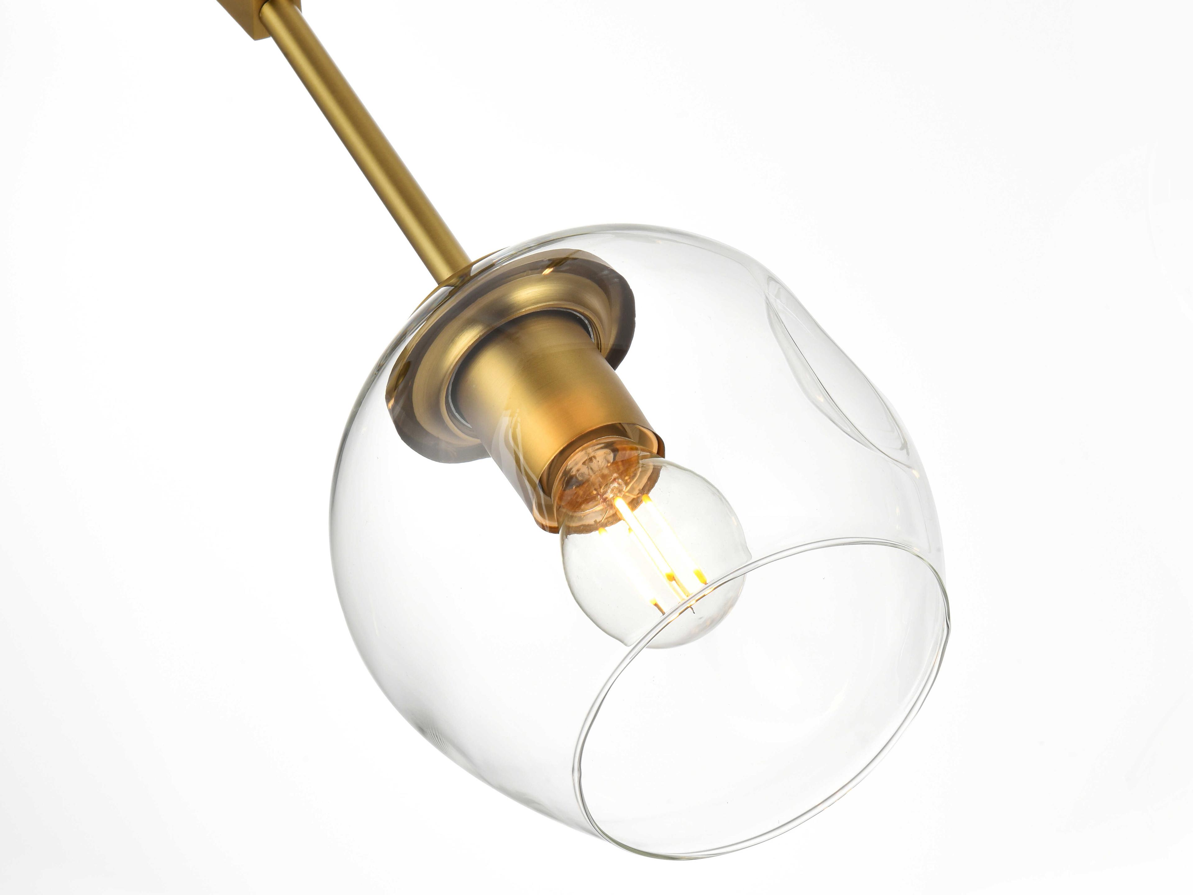 Elegant Lighting Cavoli 8-Light Brass Globe Chandelier