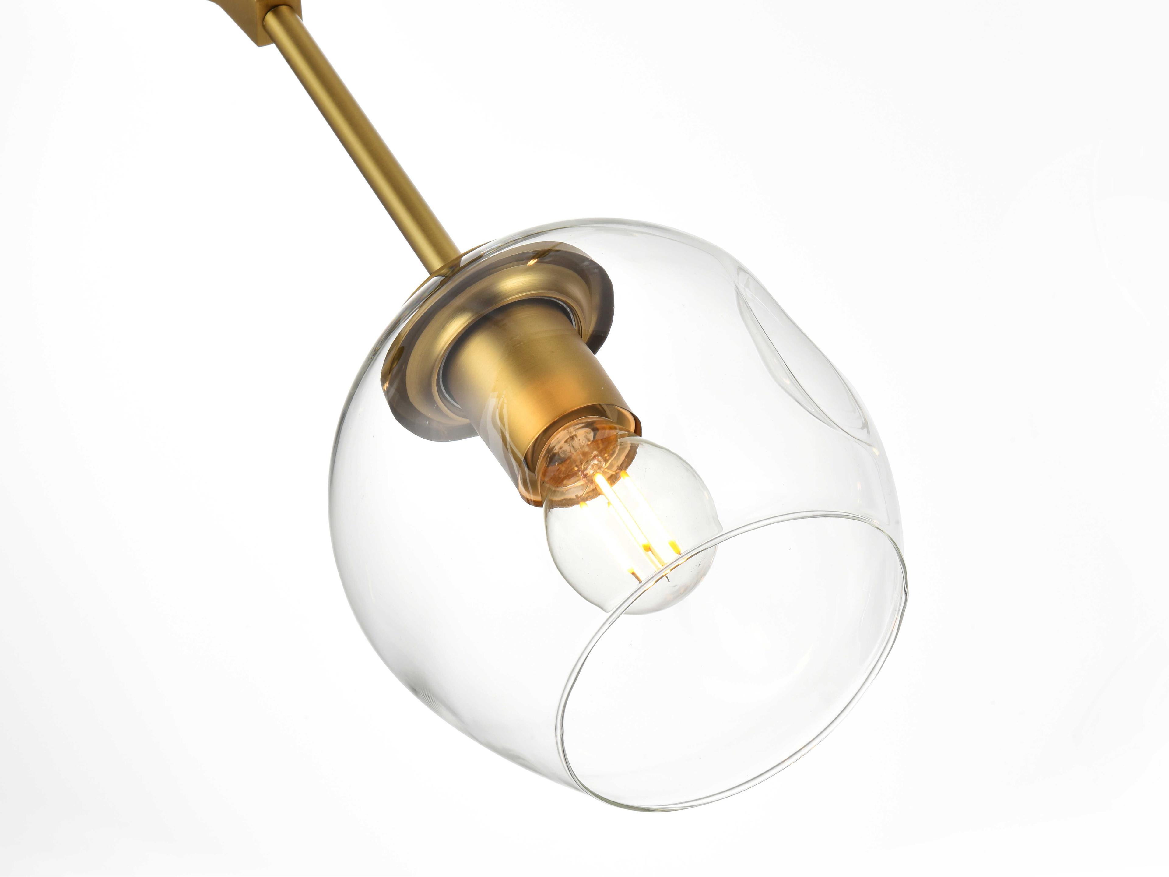 Elegant Lighting Cavoli 6-Light Brass Globe Chandelier