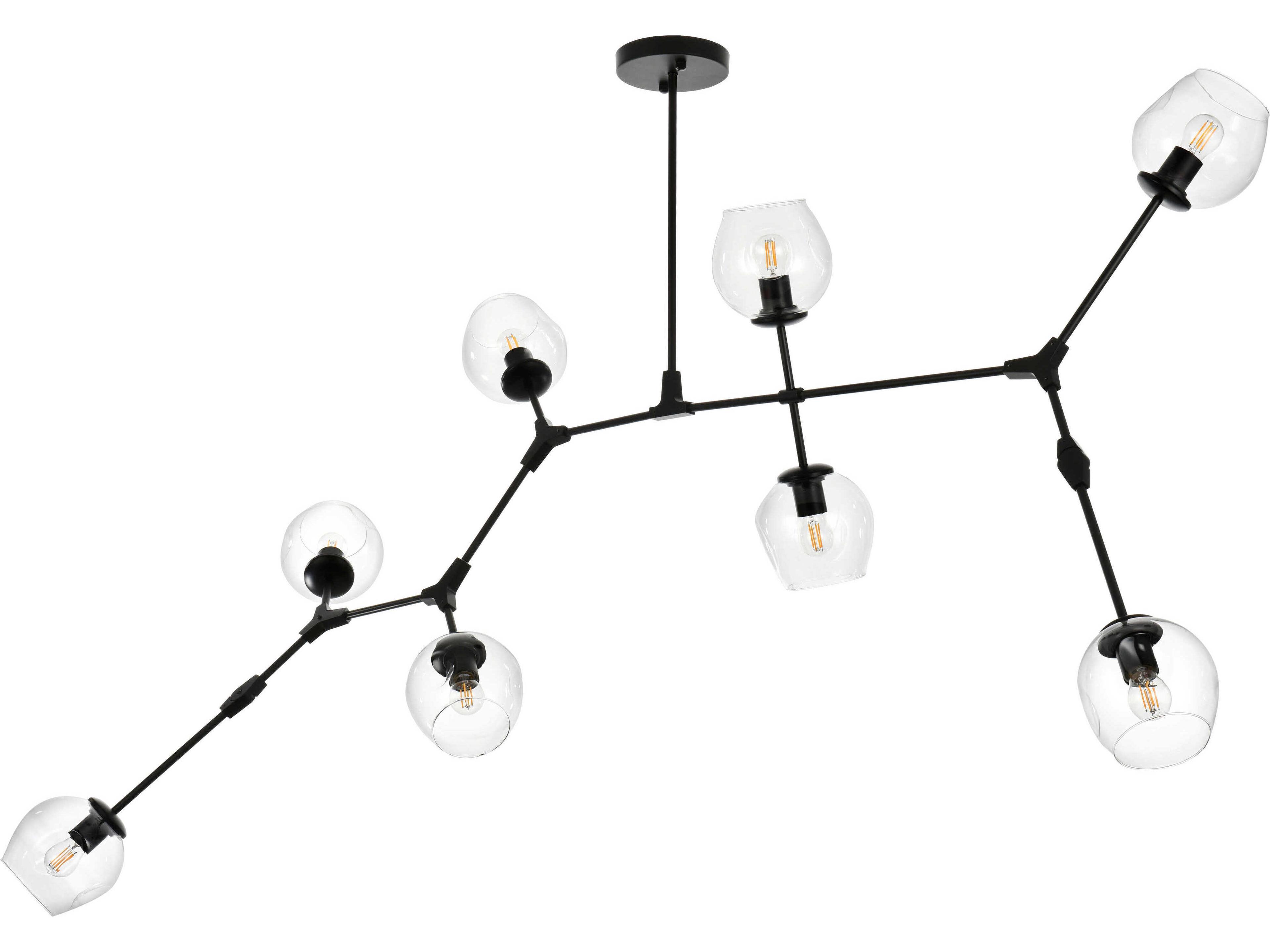 Elegant Lighting Cavoli 8-Light Black Globe Chandelier