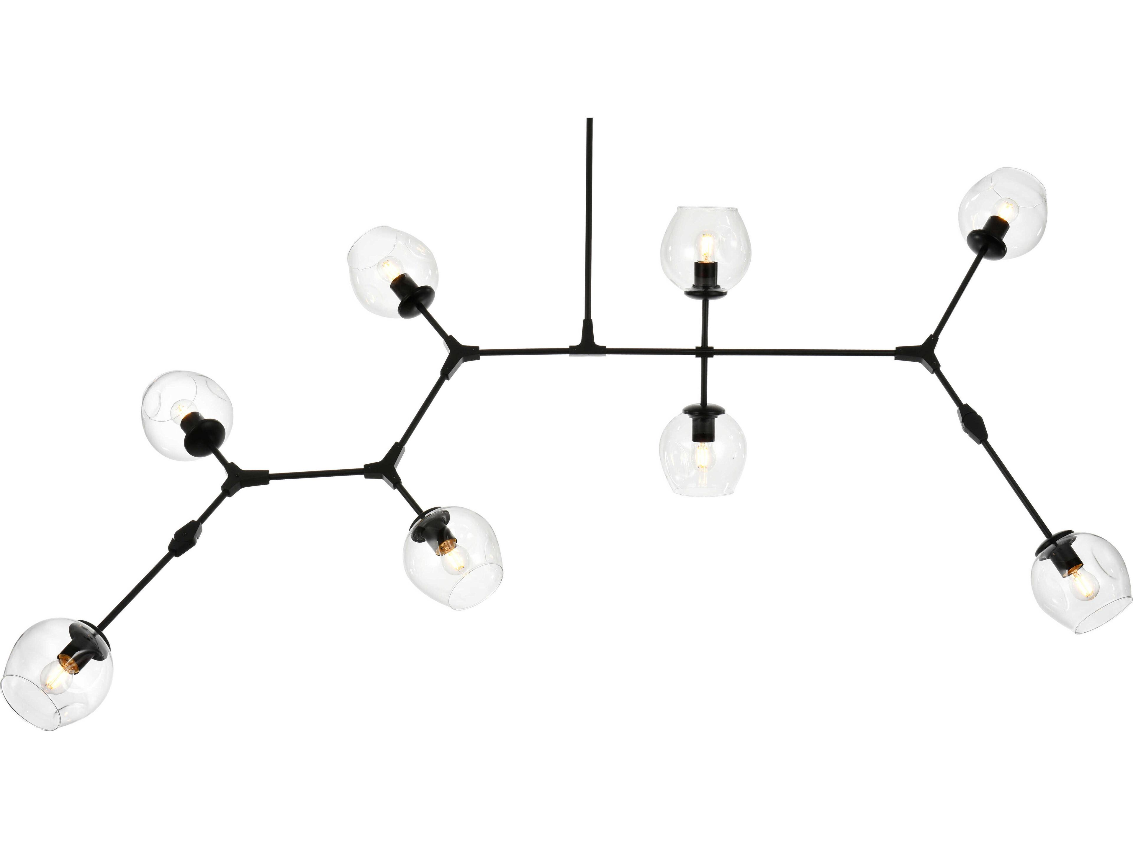 Elegant Lighting Cavoli 8-Light Black Globe Chandelier