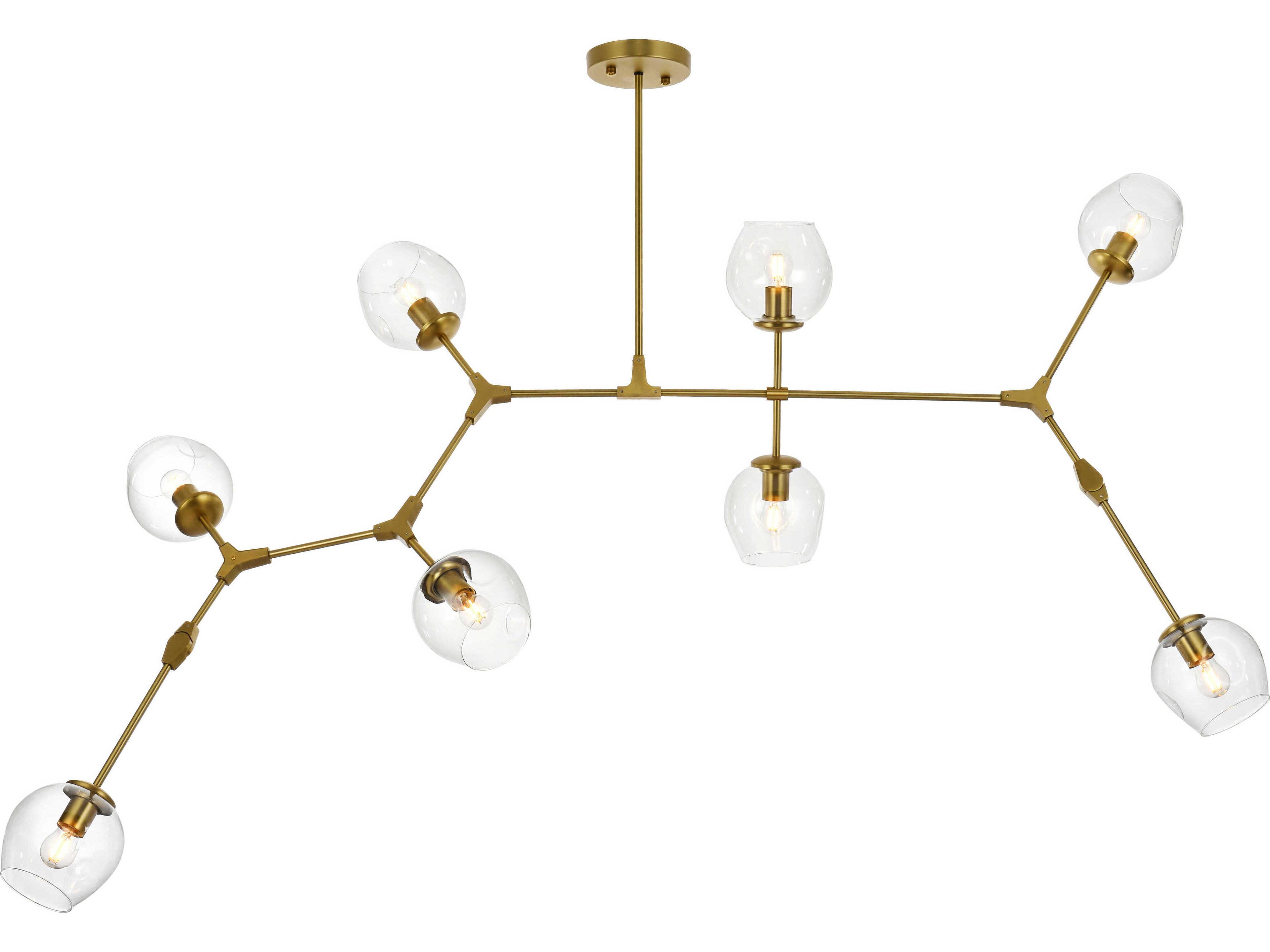 Cavoli 8-Light Brass Globe Chandelier