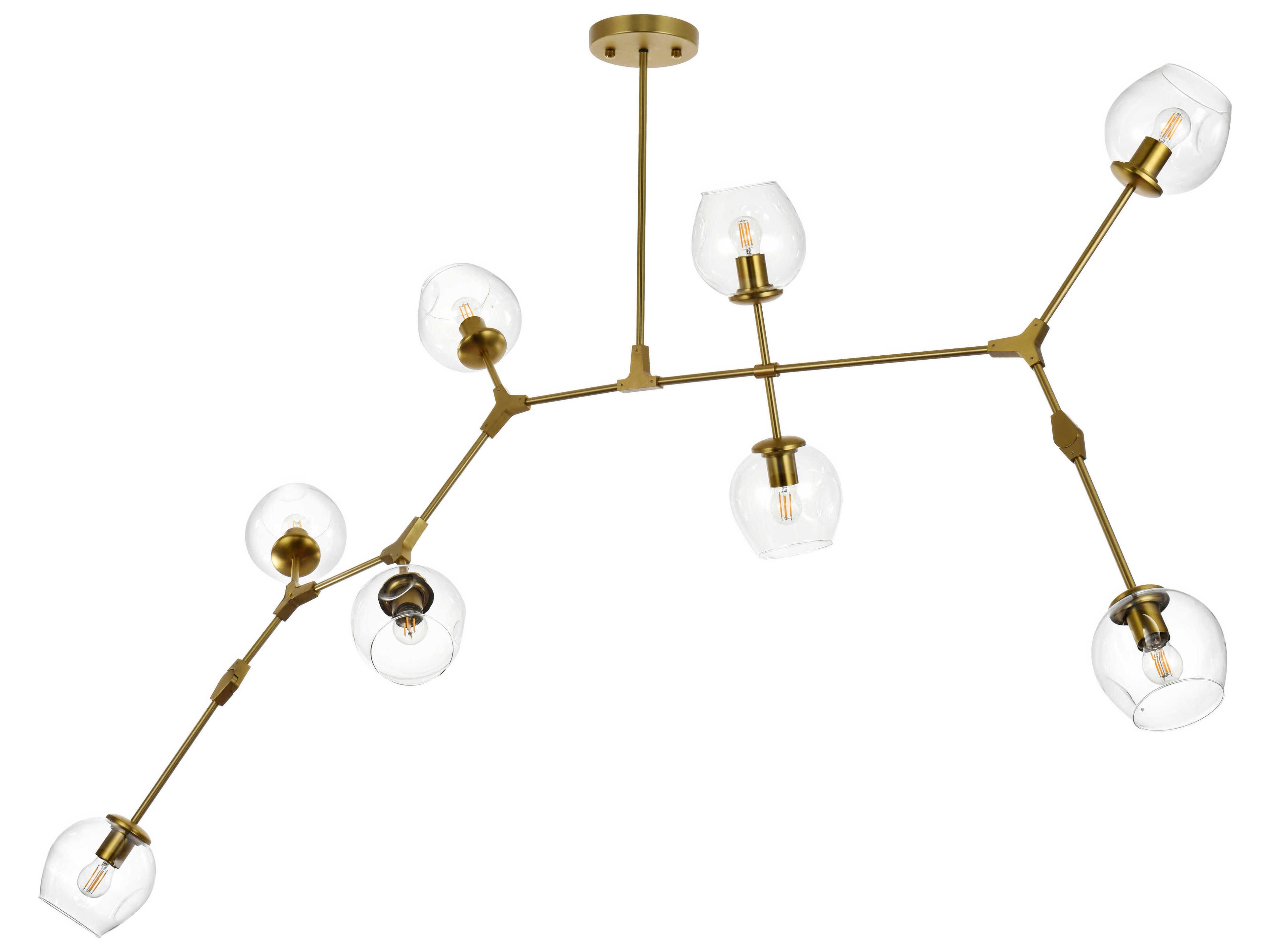 Elegant Lighting Cavoli 8-Light Brass Globe Chandelier