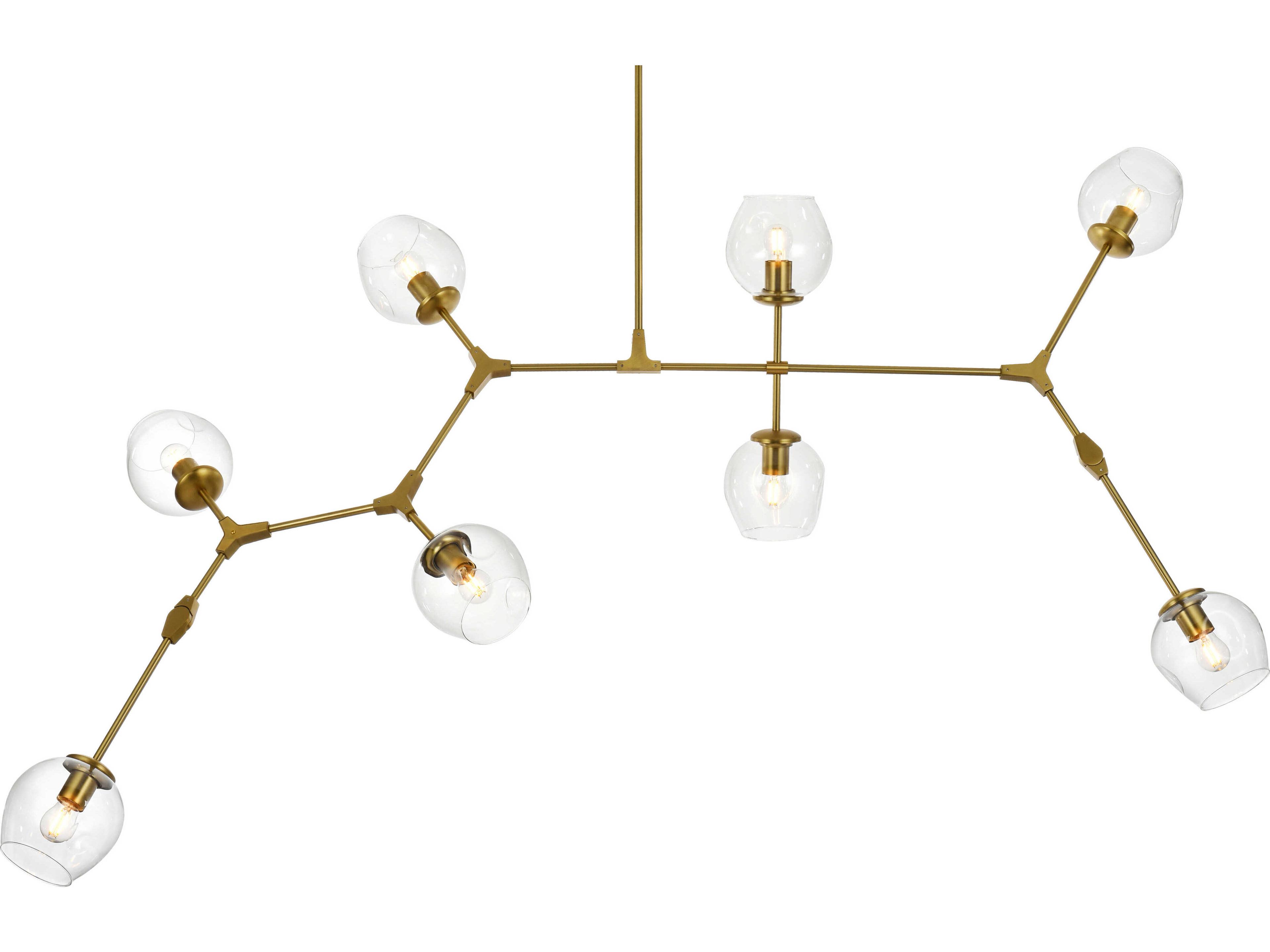 Elegant Lighting Cavoli 8-Light Brass Globe Chandelier