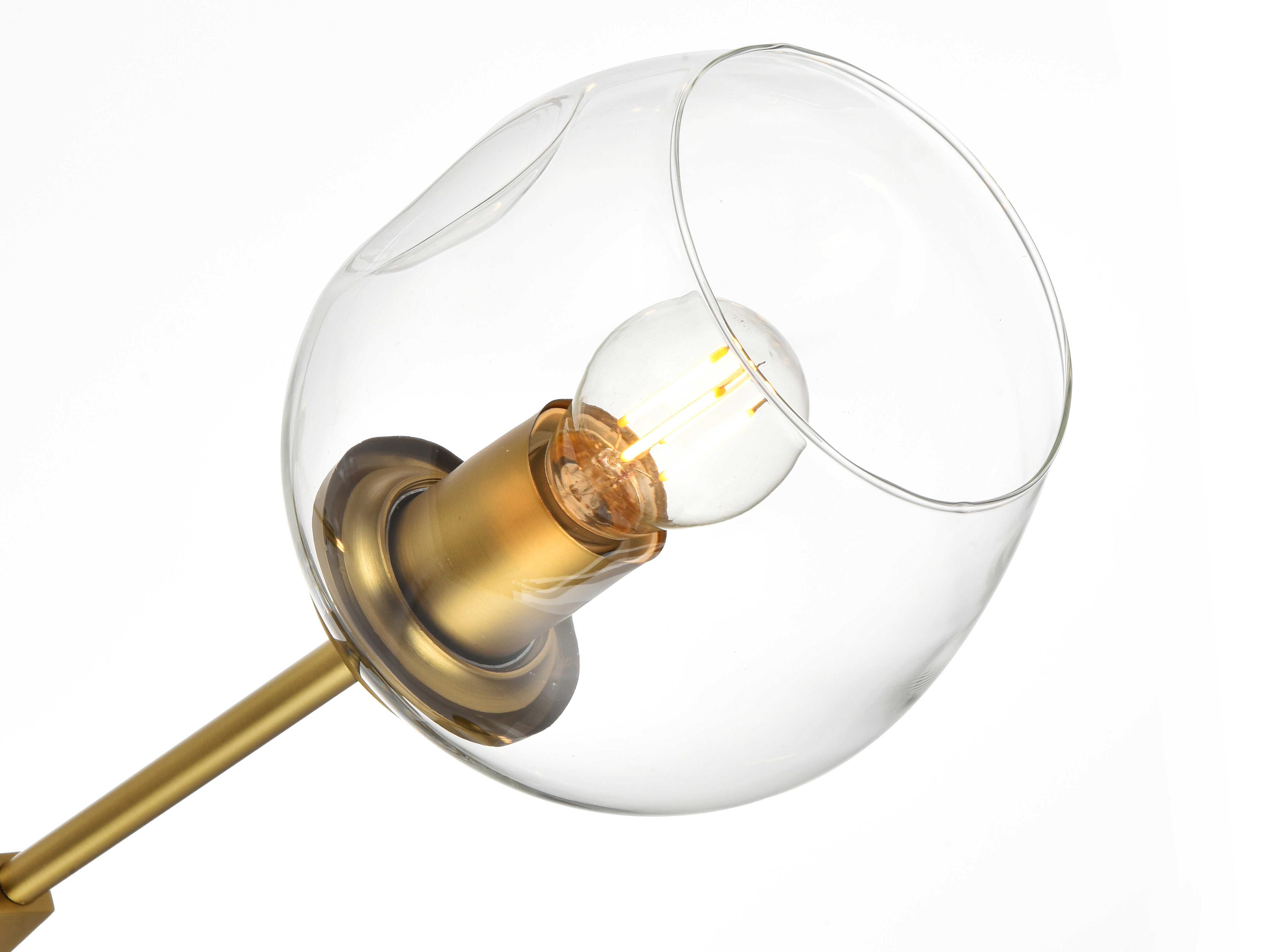 Elegant Lighting Cavoli 8-Light Brass Globe Chandelier