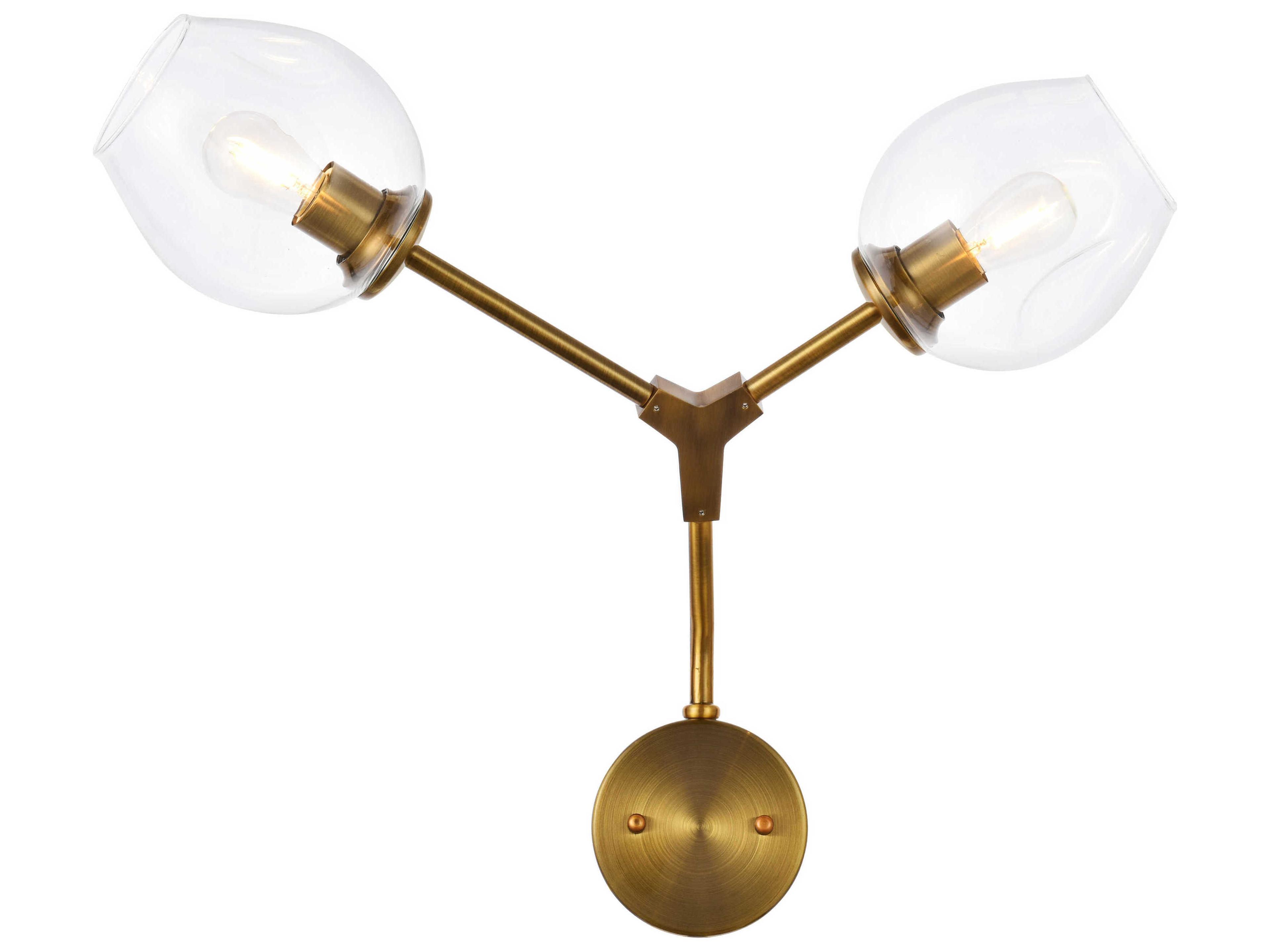 Cavoli 2-Light Brass Wall Sconce