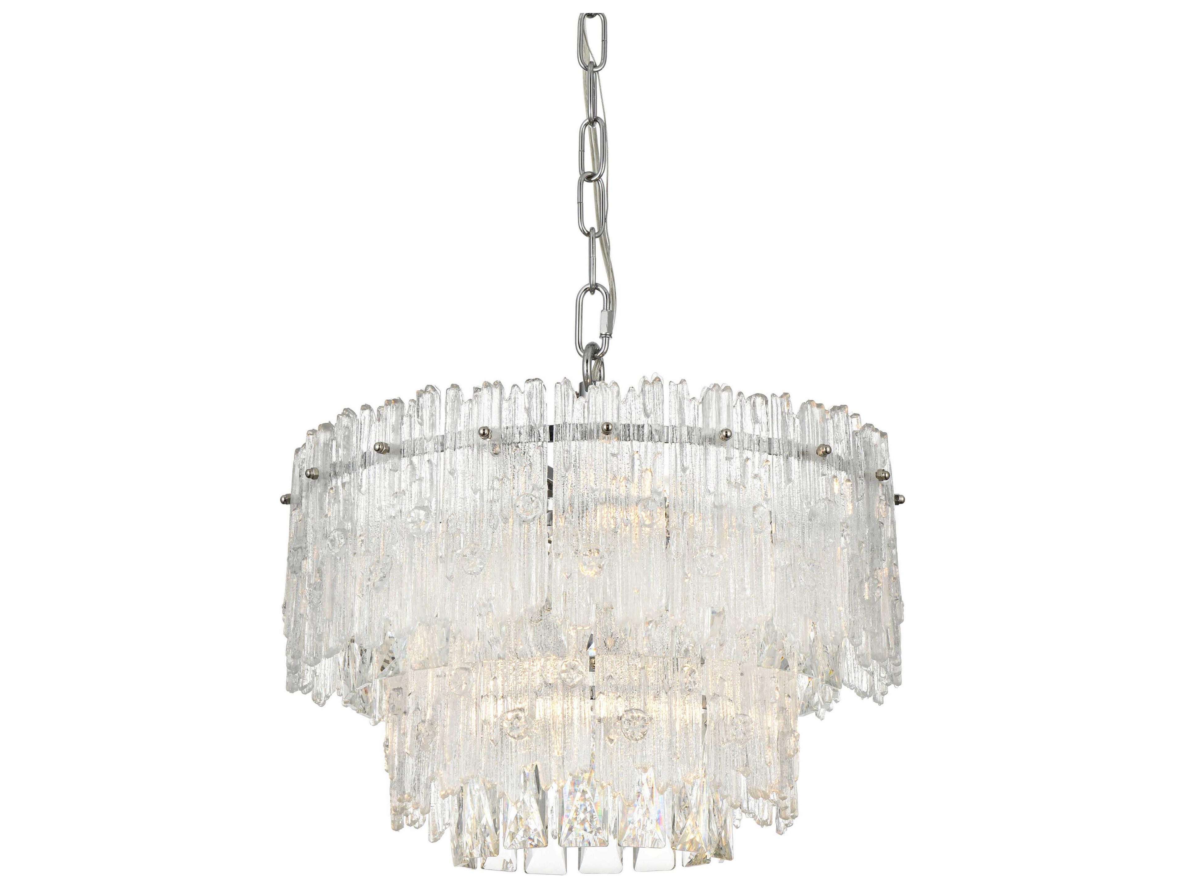 Elegant Lighting Emilia 4-Light Chrome Tiered Pendant