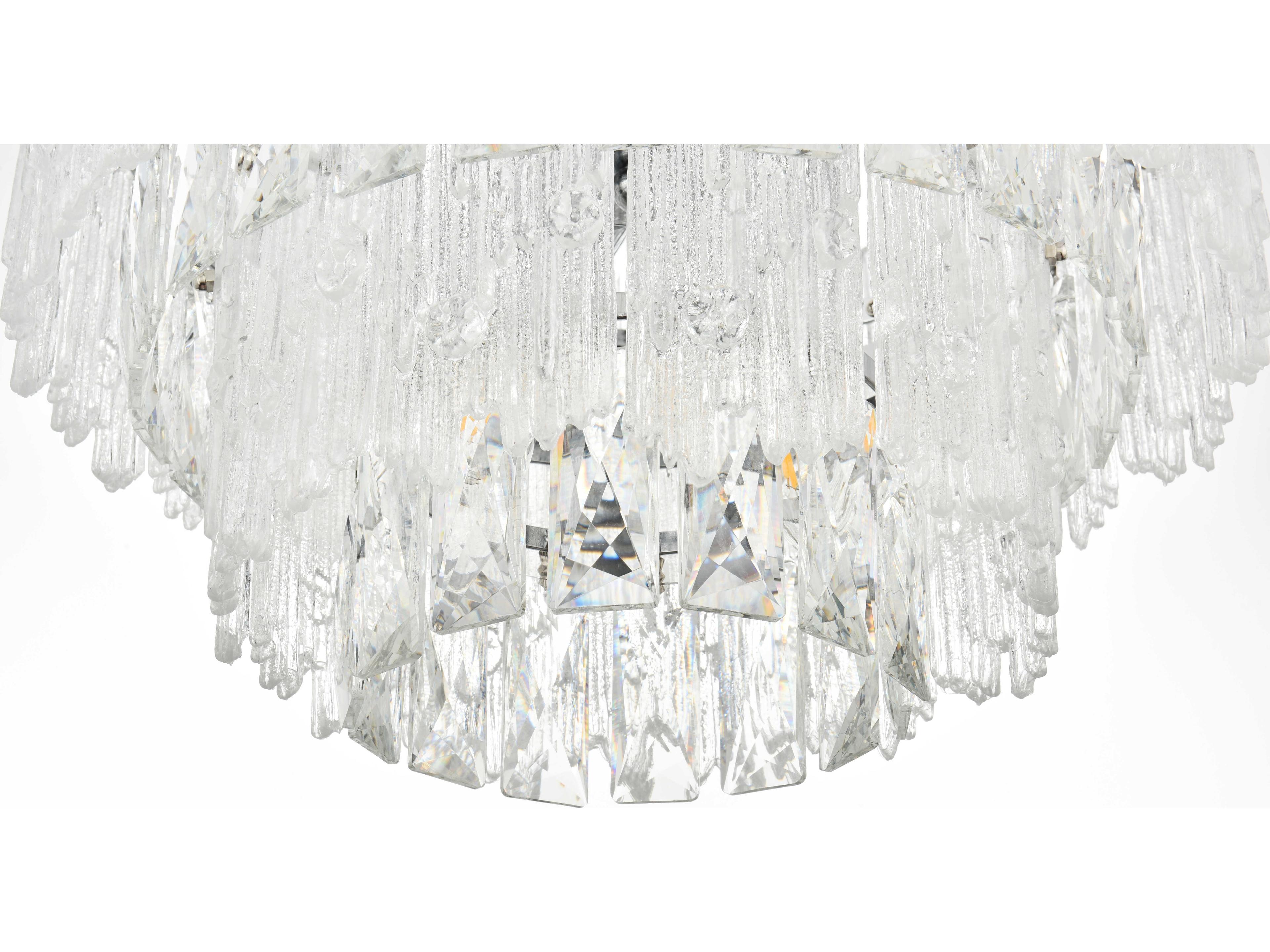 Elegant Lighting Emilia 4-Light Chrome Tiered Pendant