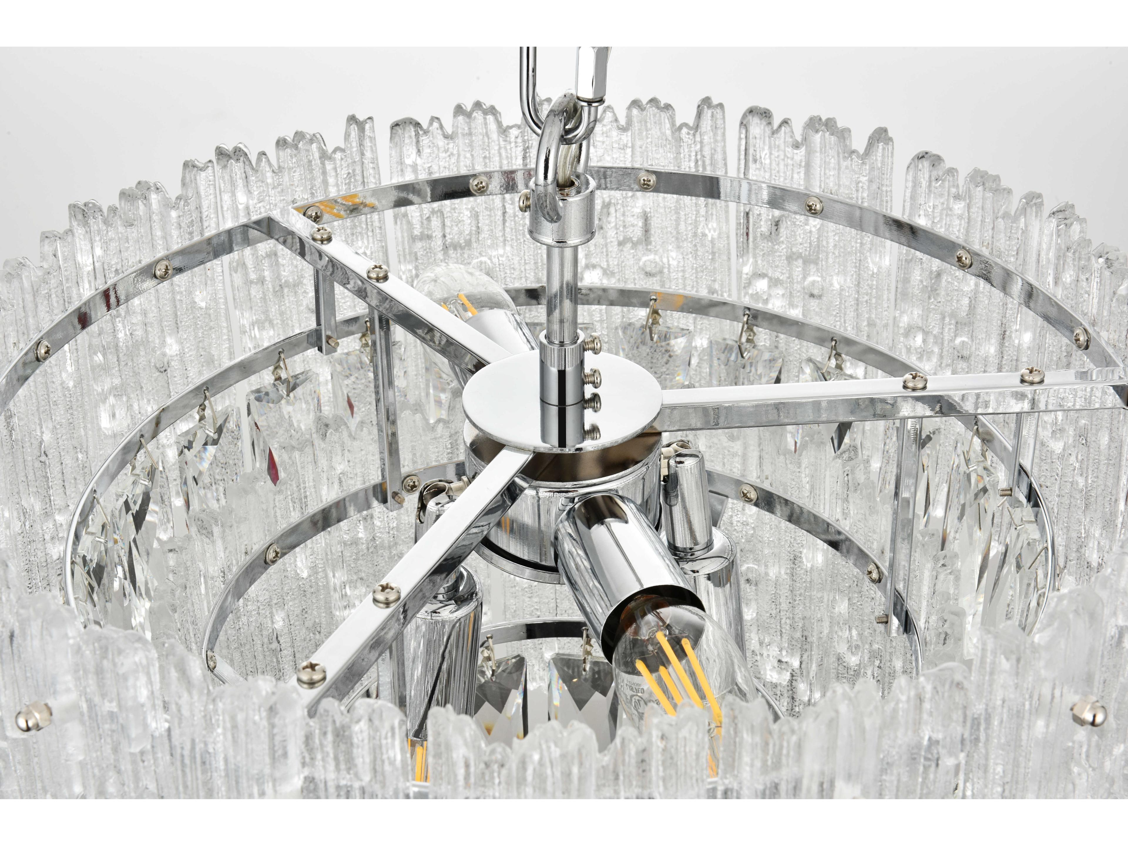 Elegant Lighting Emilia 4-Light Chrome Tiered Pendant