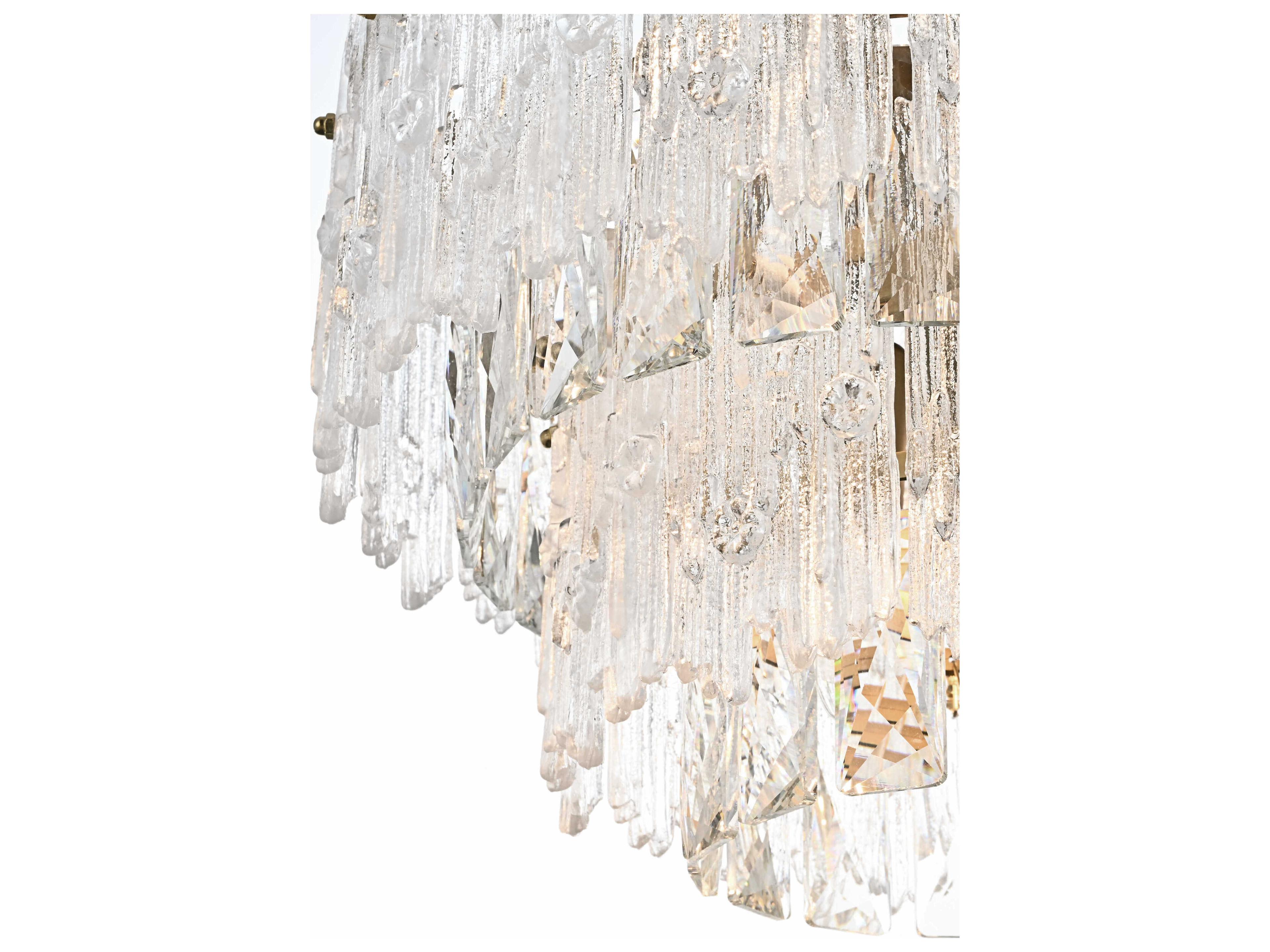 Elegant Lighting Emilia 4-Light Satin Gold Tiered Pendant