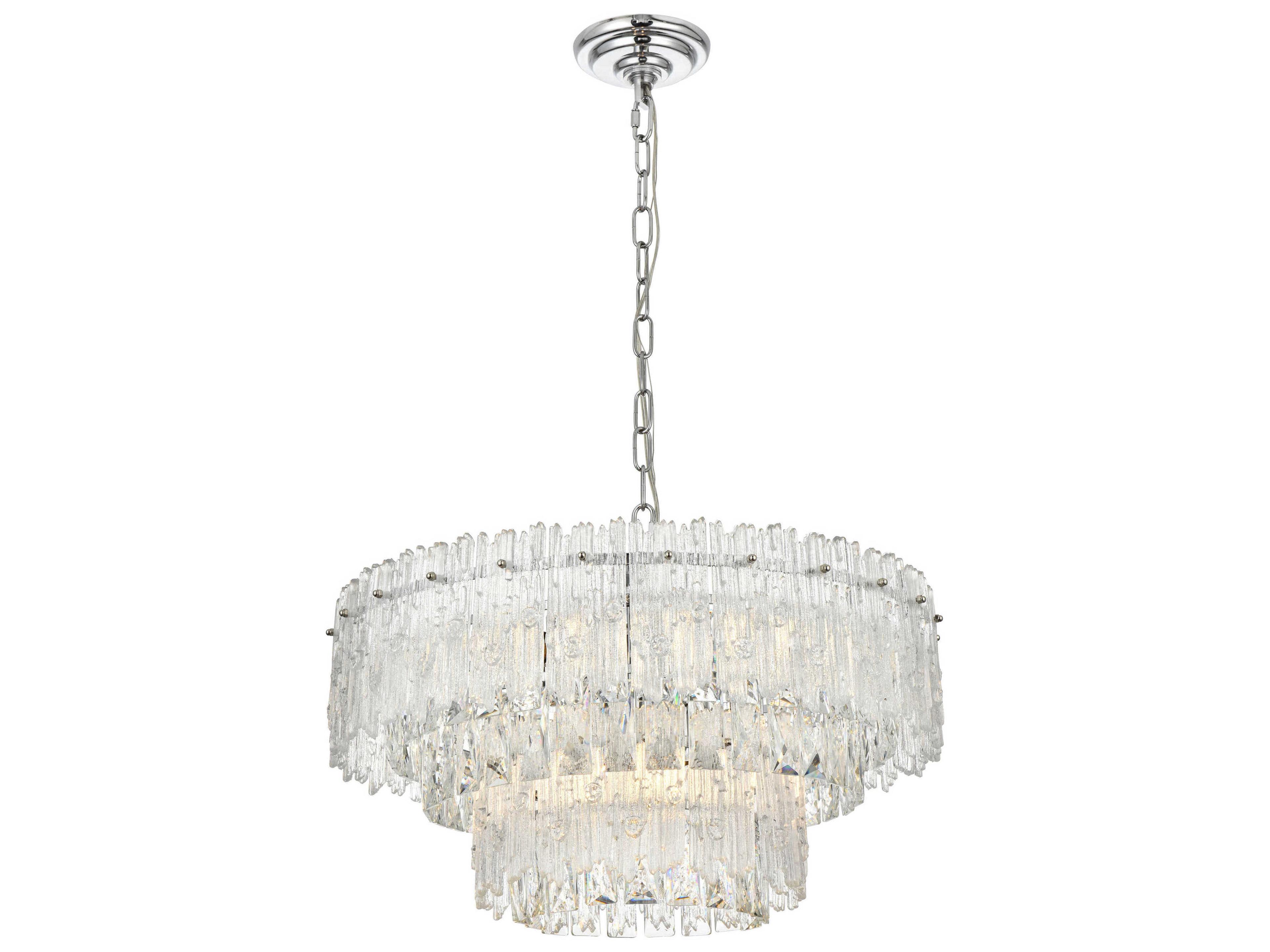 Emilia 6-Light Chrome Tiered Pendant