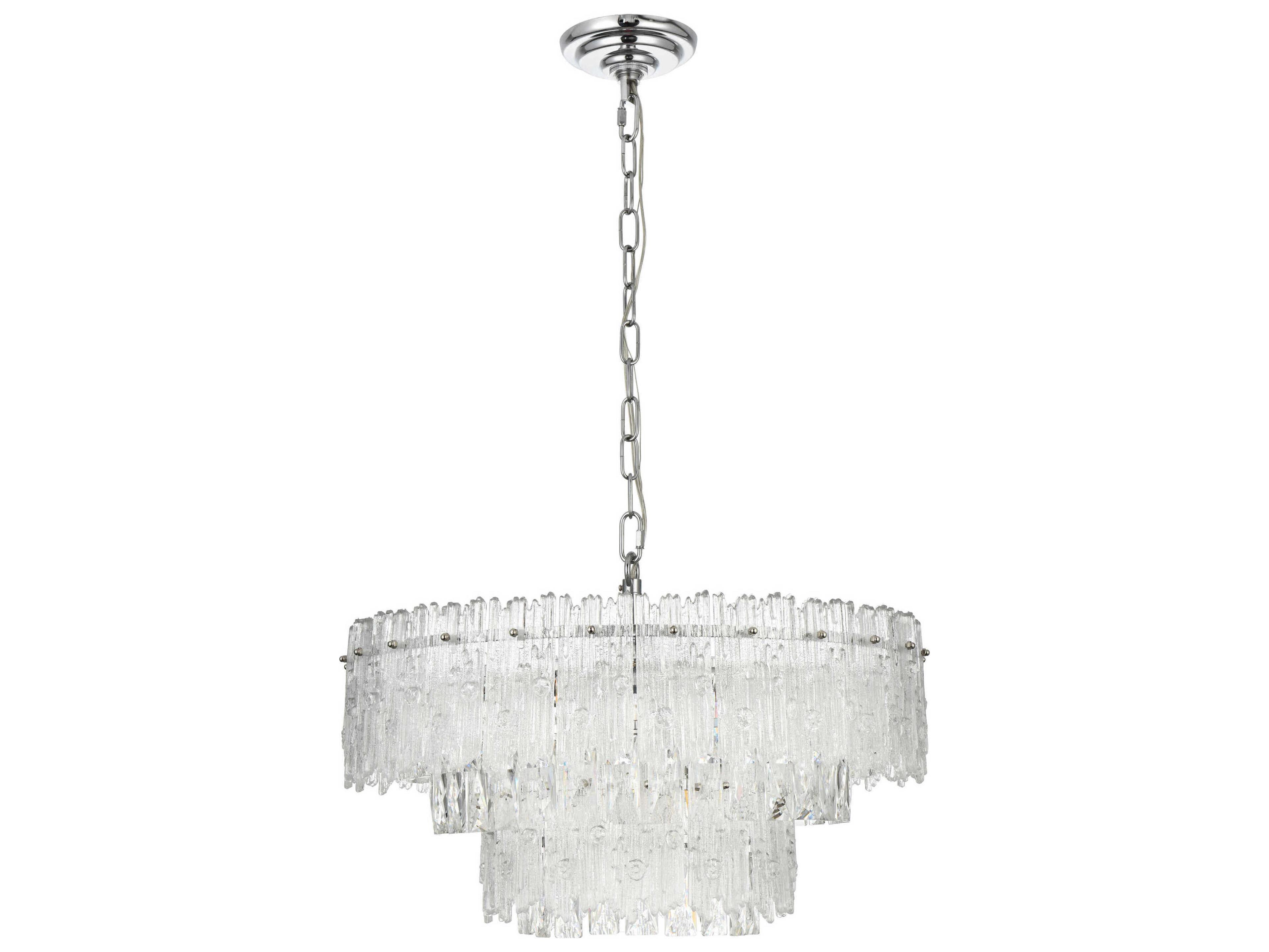 Elegant Lighting Emilia 6-Light Chrome Tiered Pendant