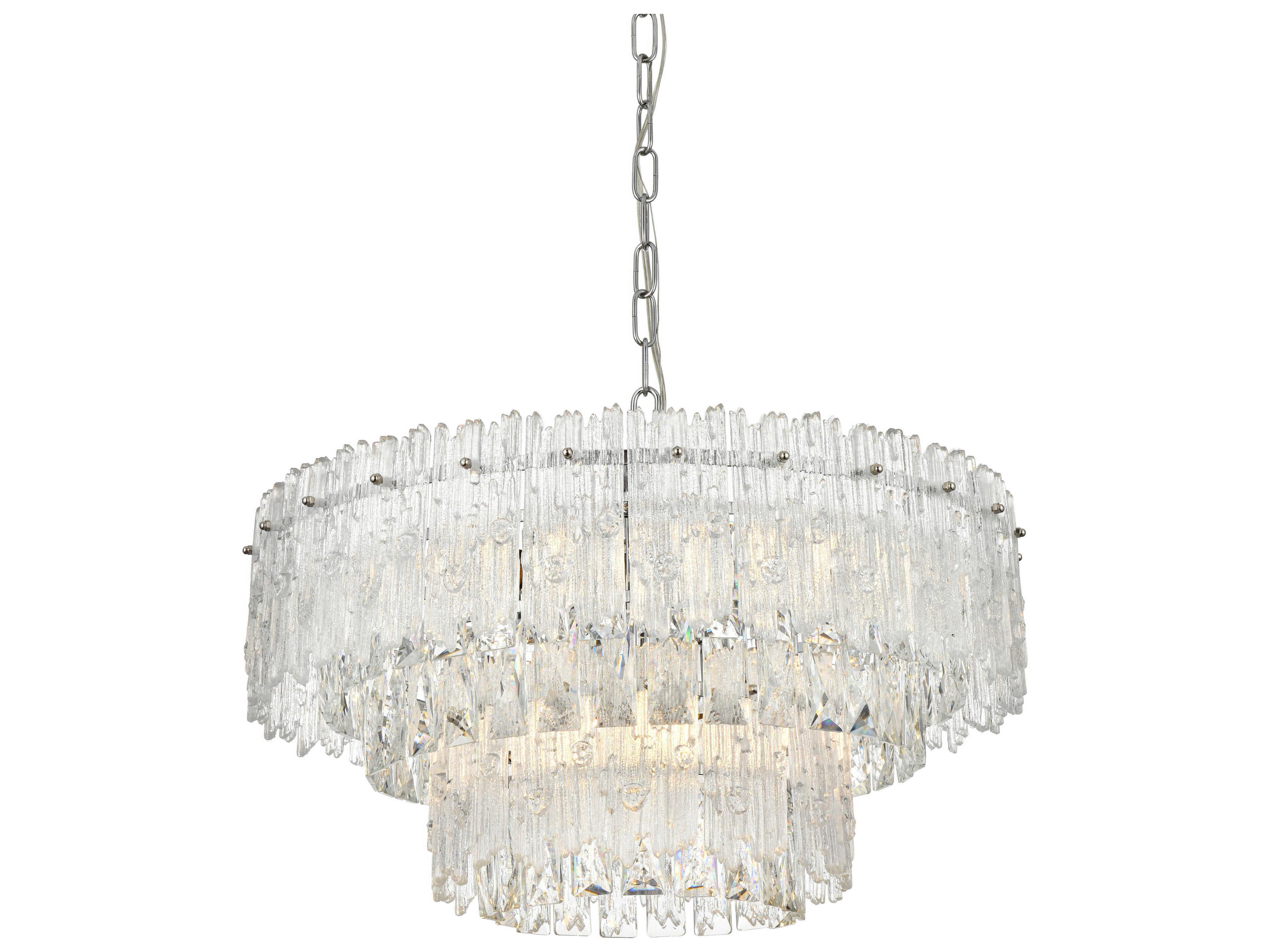Elegant Lighting Emilia 6-Light Chrome Tiered Pendant