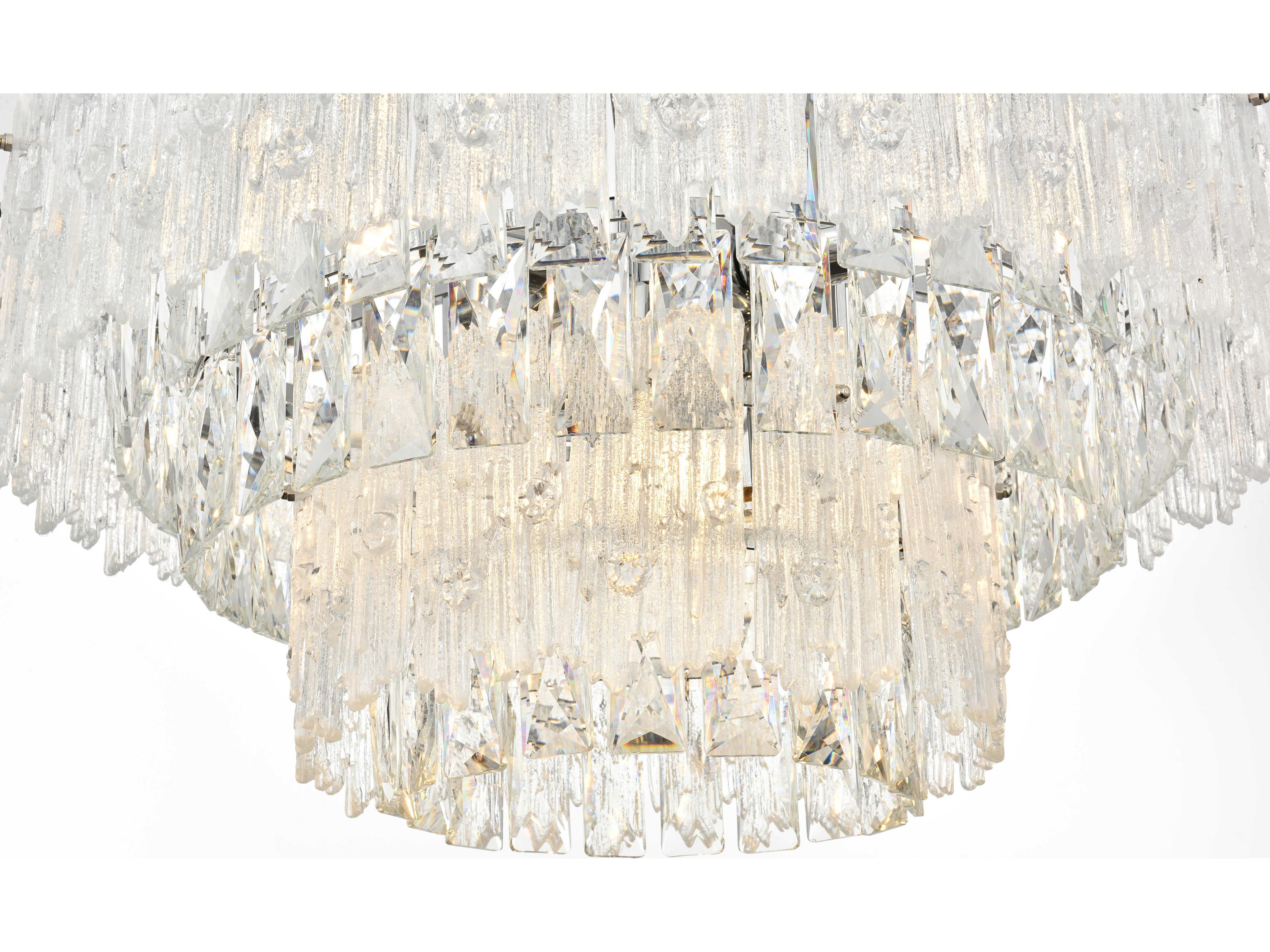 Elegant Lighting Emilia 6-Light Chrome Tiered Pendant