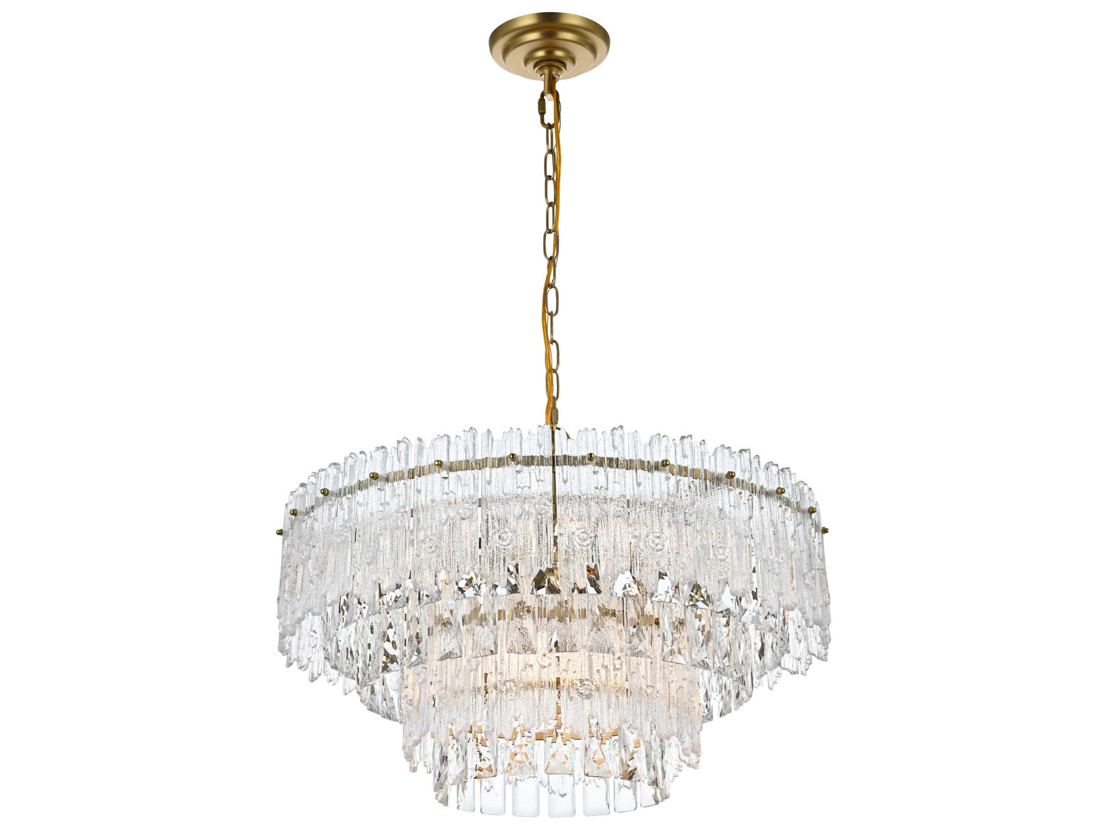 Emilia 6-Light Satin Gold Tiered Pendant
