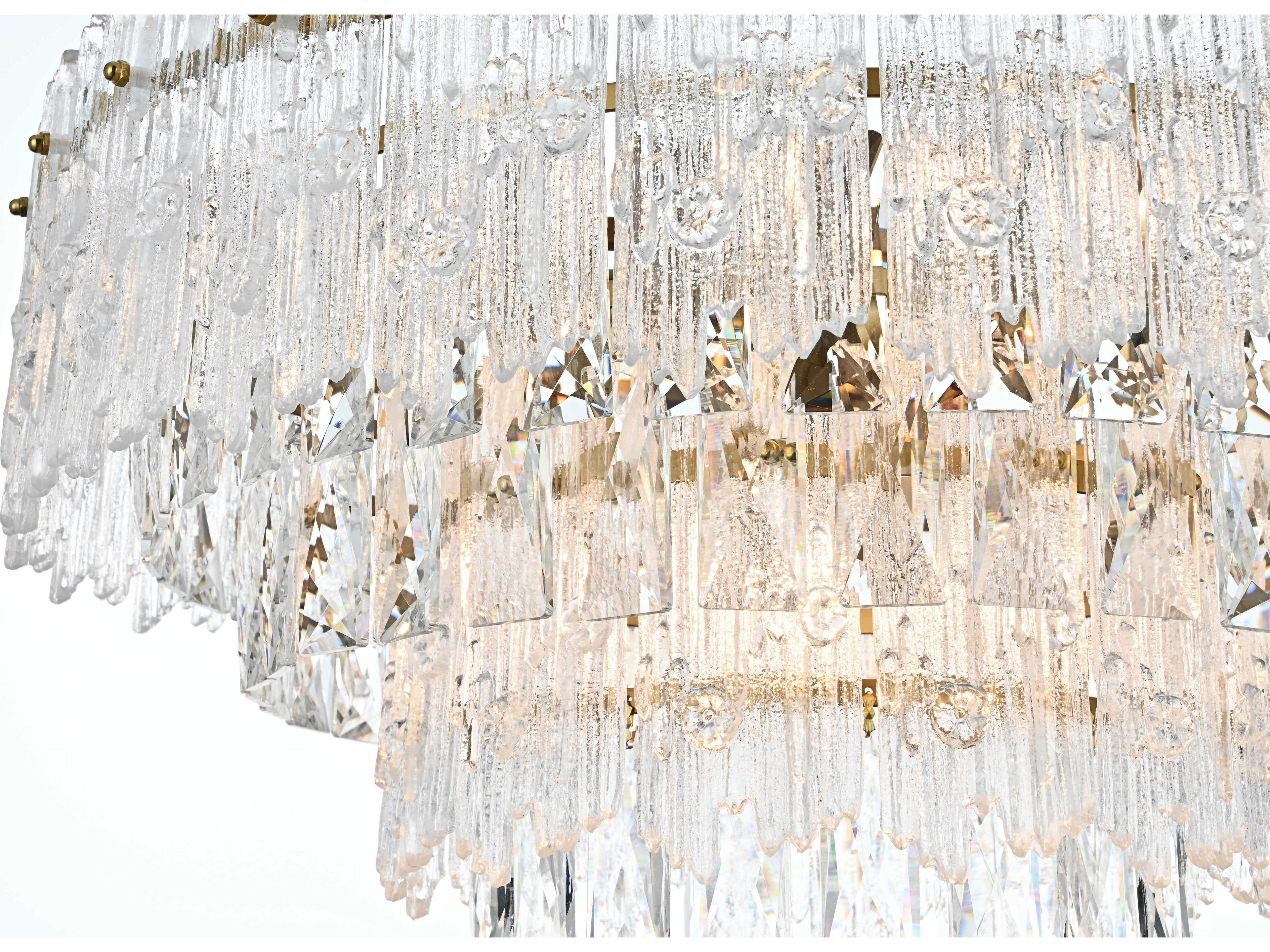 Elegant Lighting Emilia 6-Light Satin Gold Tiered Pendant