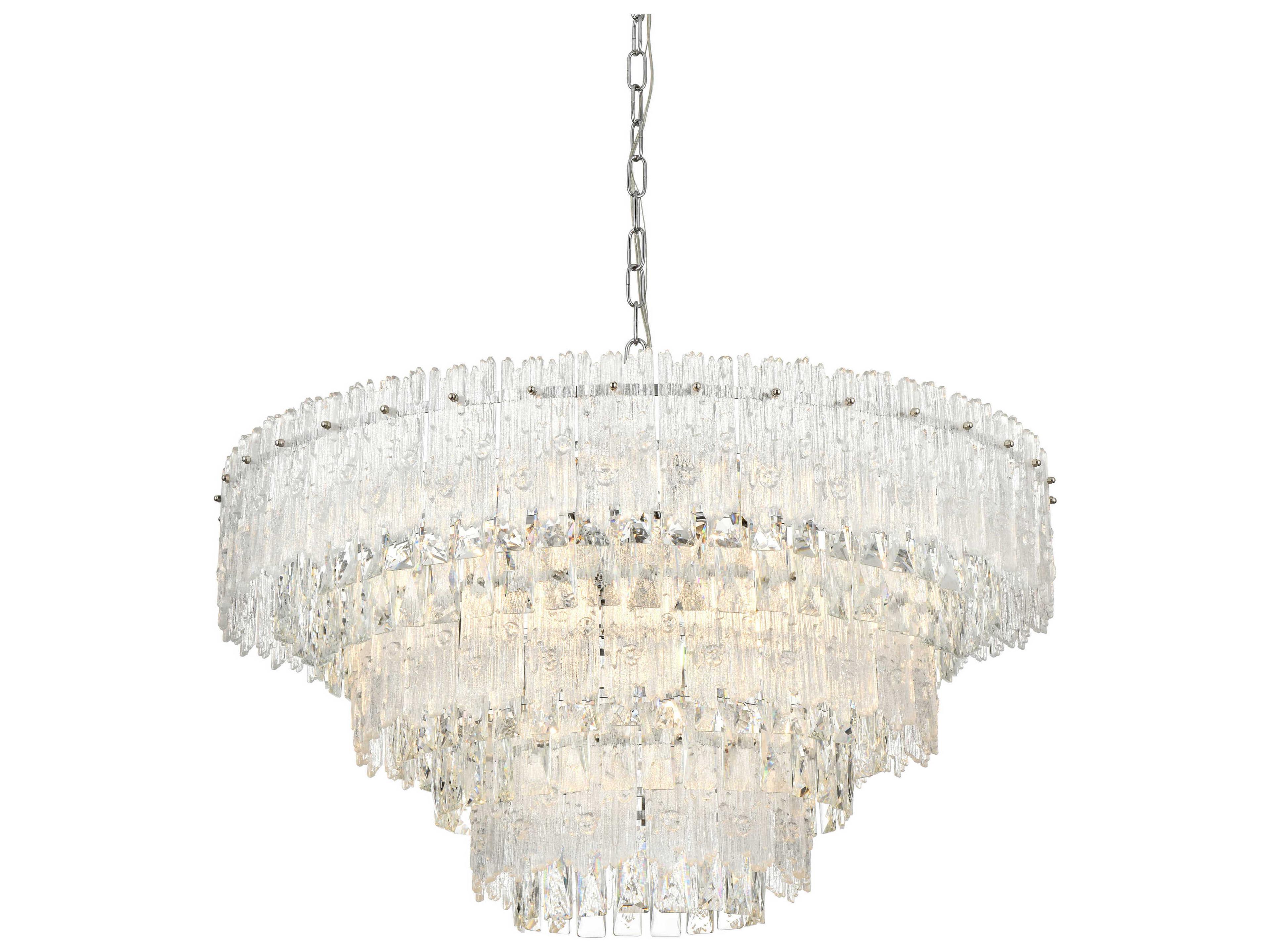 Elegant Lighting Emilia 10-Light Chrome Tiered Pendant