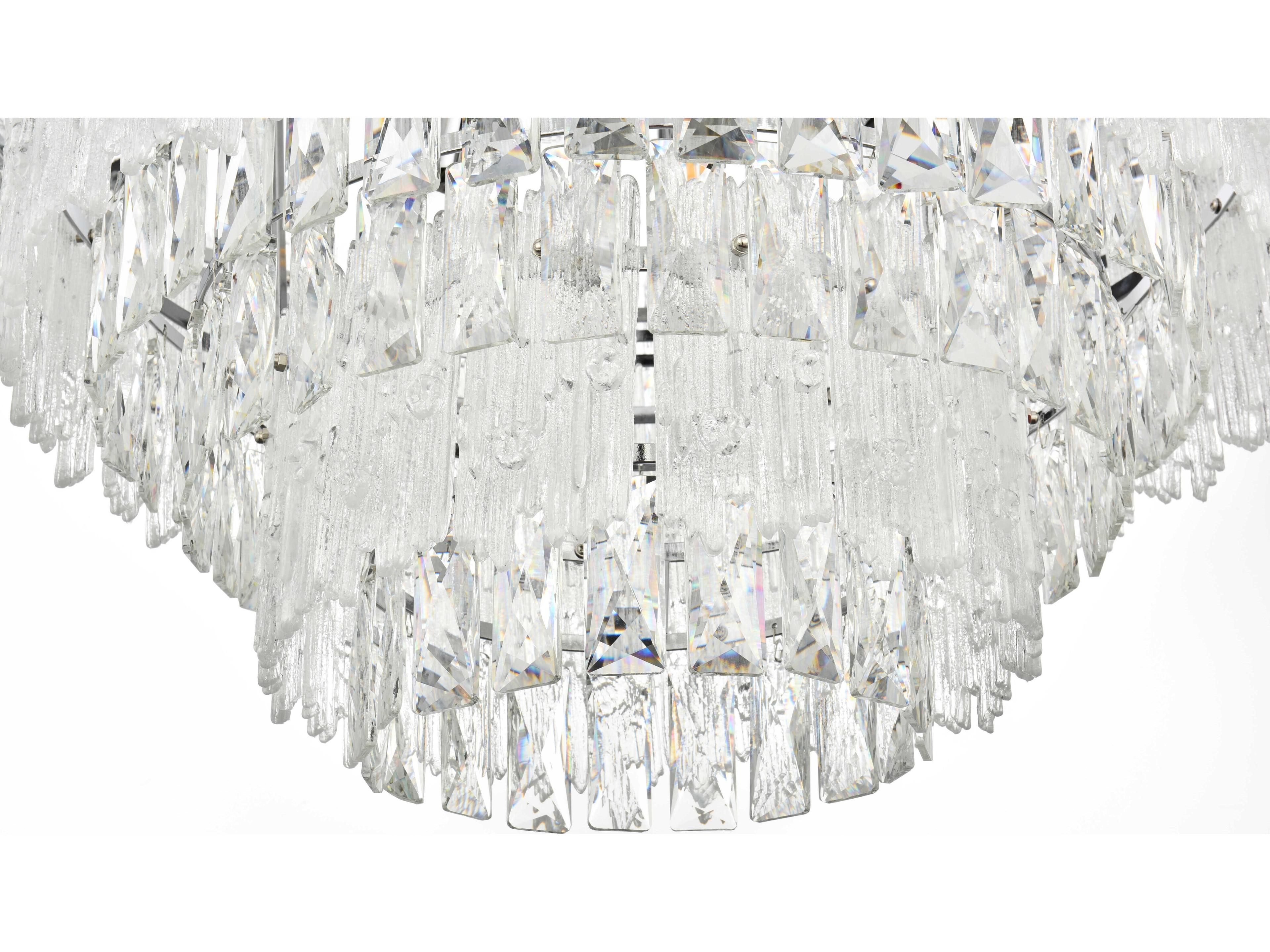 Elegant Lighting Emilia 10-Light Chrome Tiered Pendant