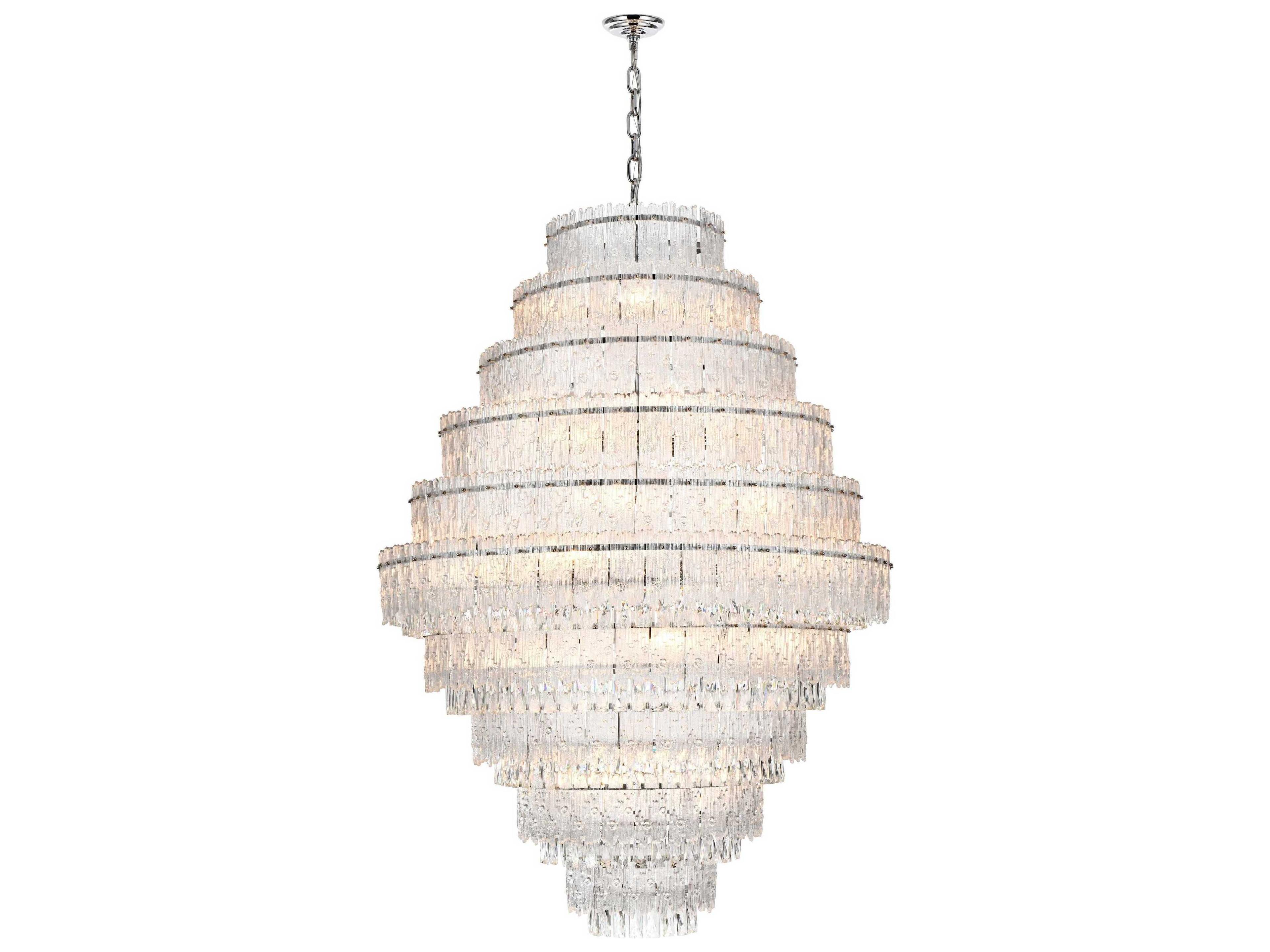 Emilia 33-Light Chrome Tiered Chandelier