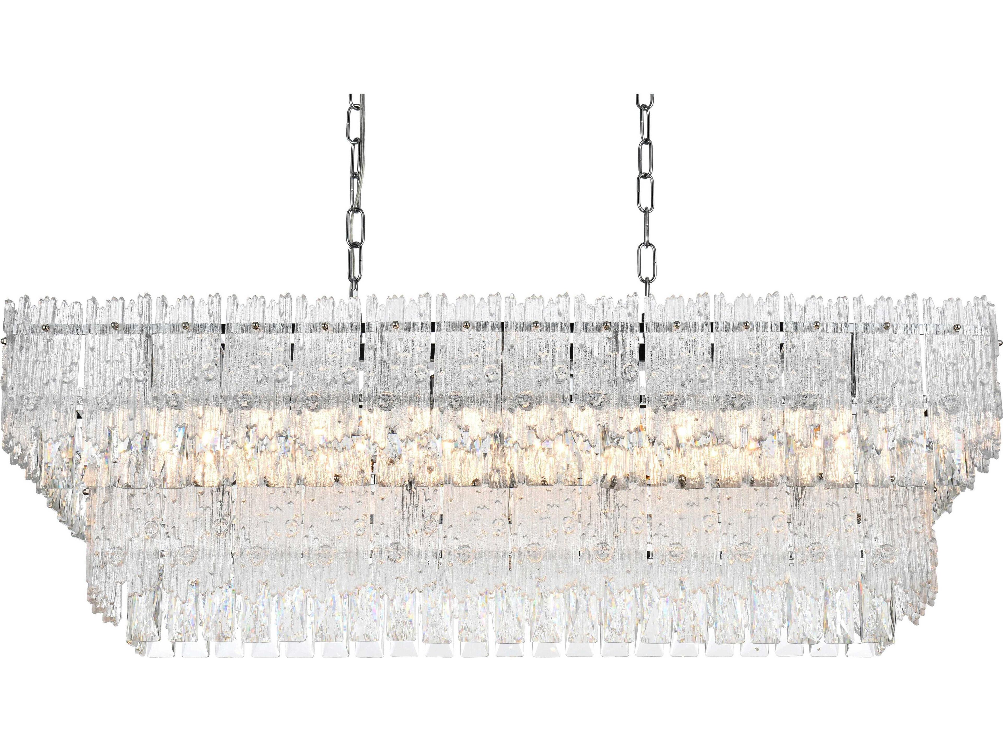 Elegant Lighting Emilia 6-Light Chrome Tiered Island Pendant