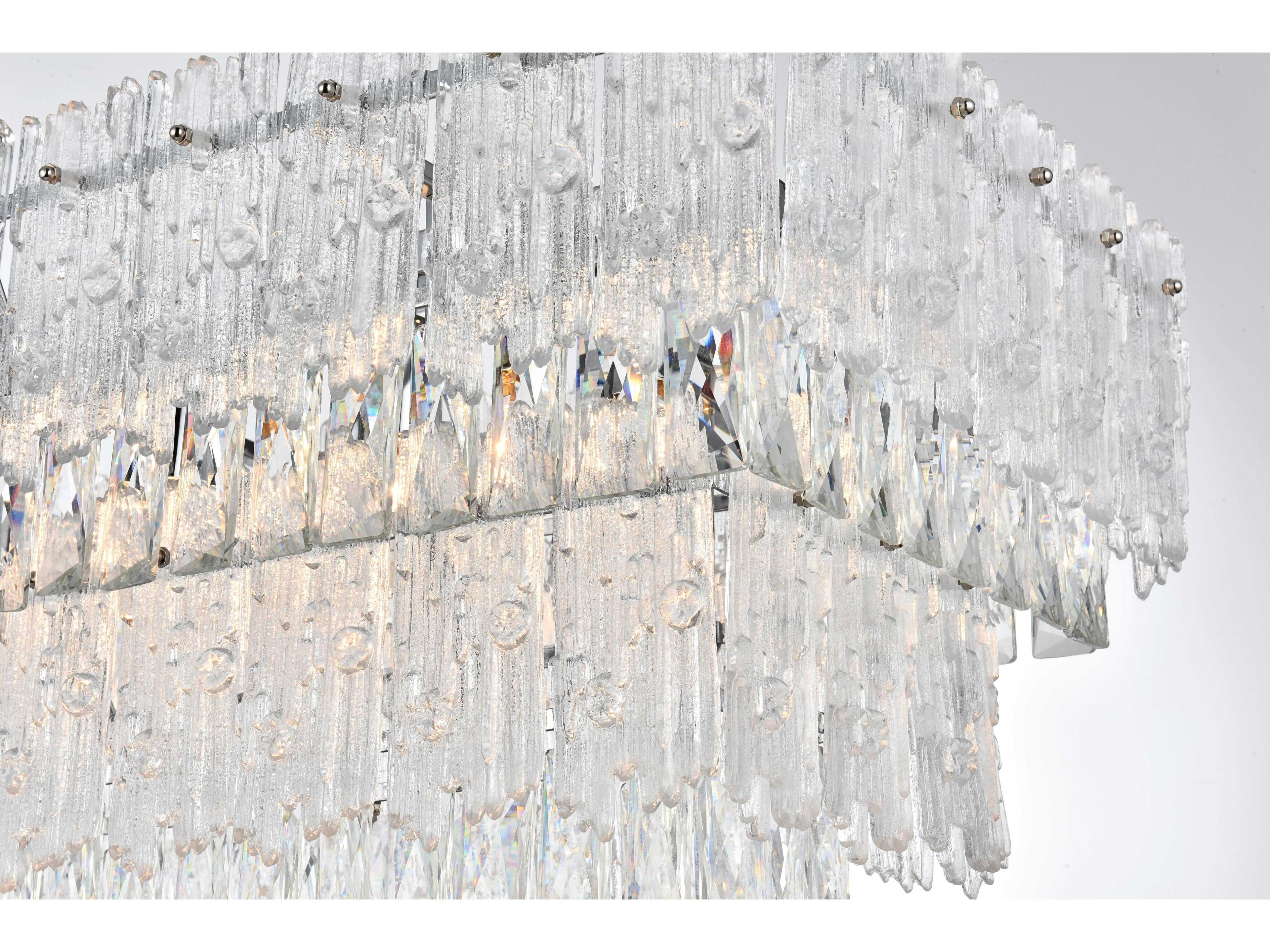 Elegant Lighting Emilia 6-Light Chrome Tiered Island Pendant