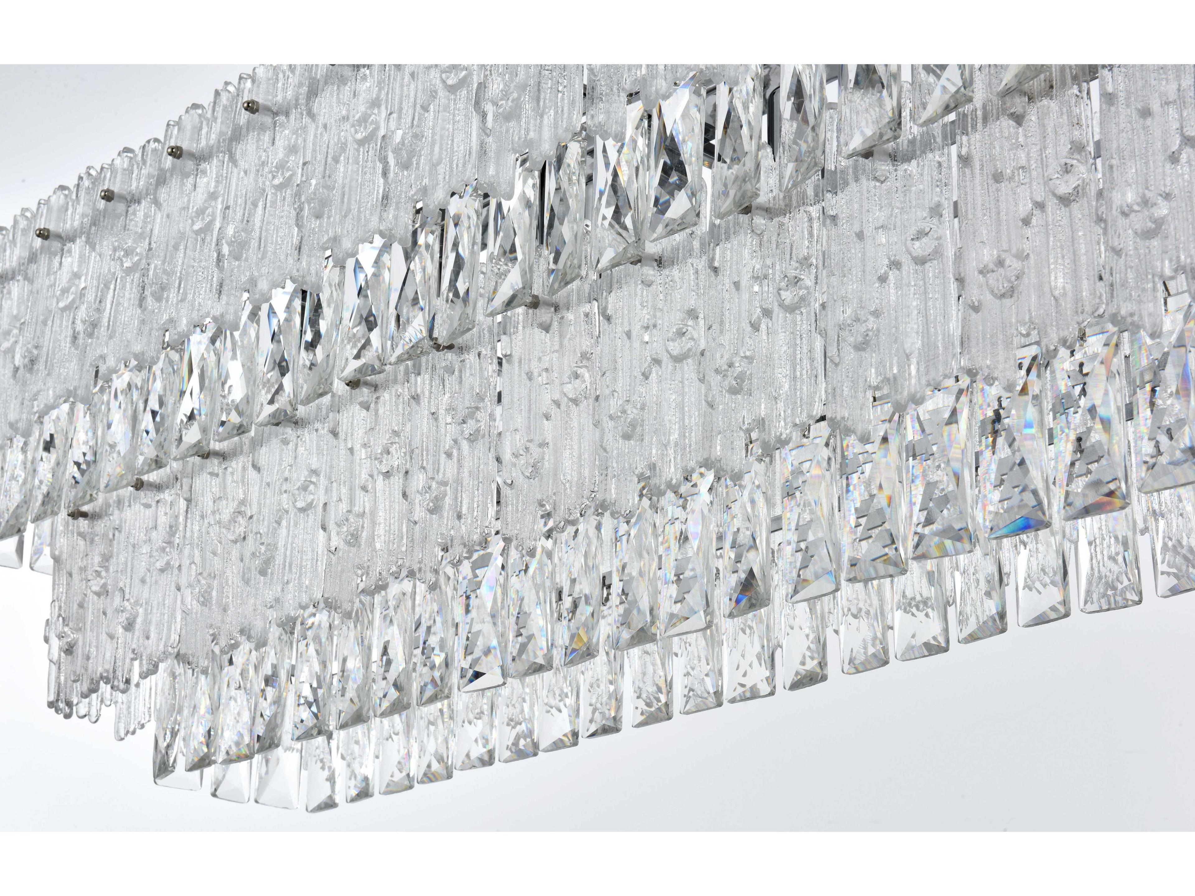 Elegant Lighting Emilia 8-Light Chrome Tiered Island Pendant