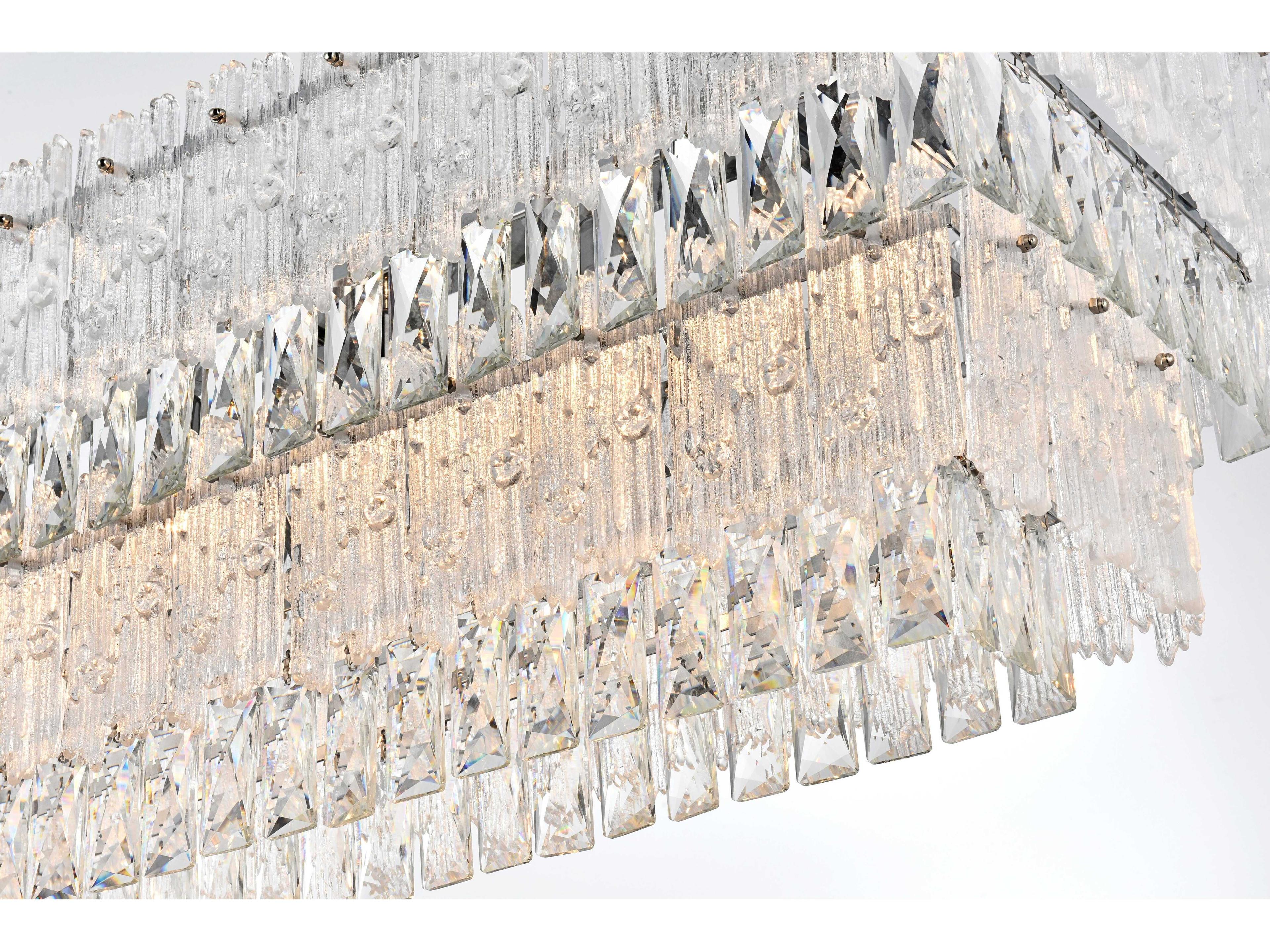 Elegant Lighting Emilia 8-Light Chrome Tiered Island Pendant