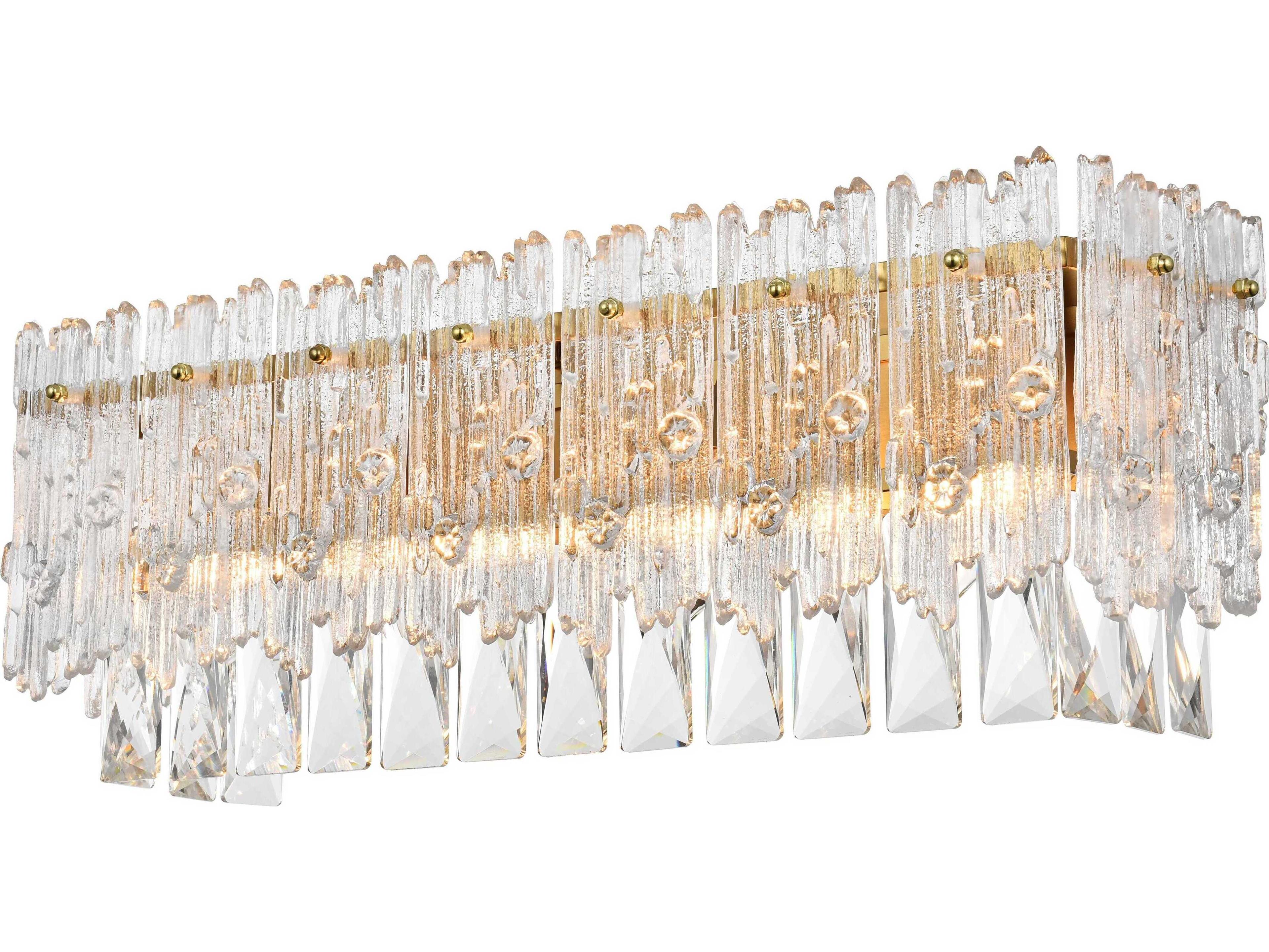 Elegant Lighting Emilia 4-Light Satin Gold Wall Sconce