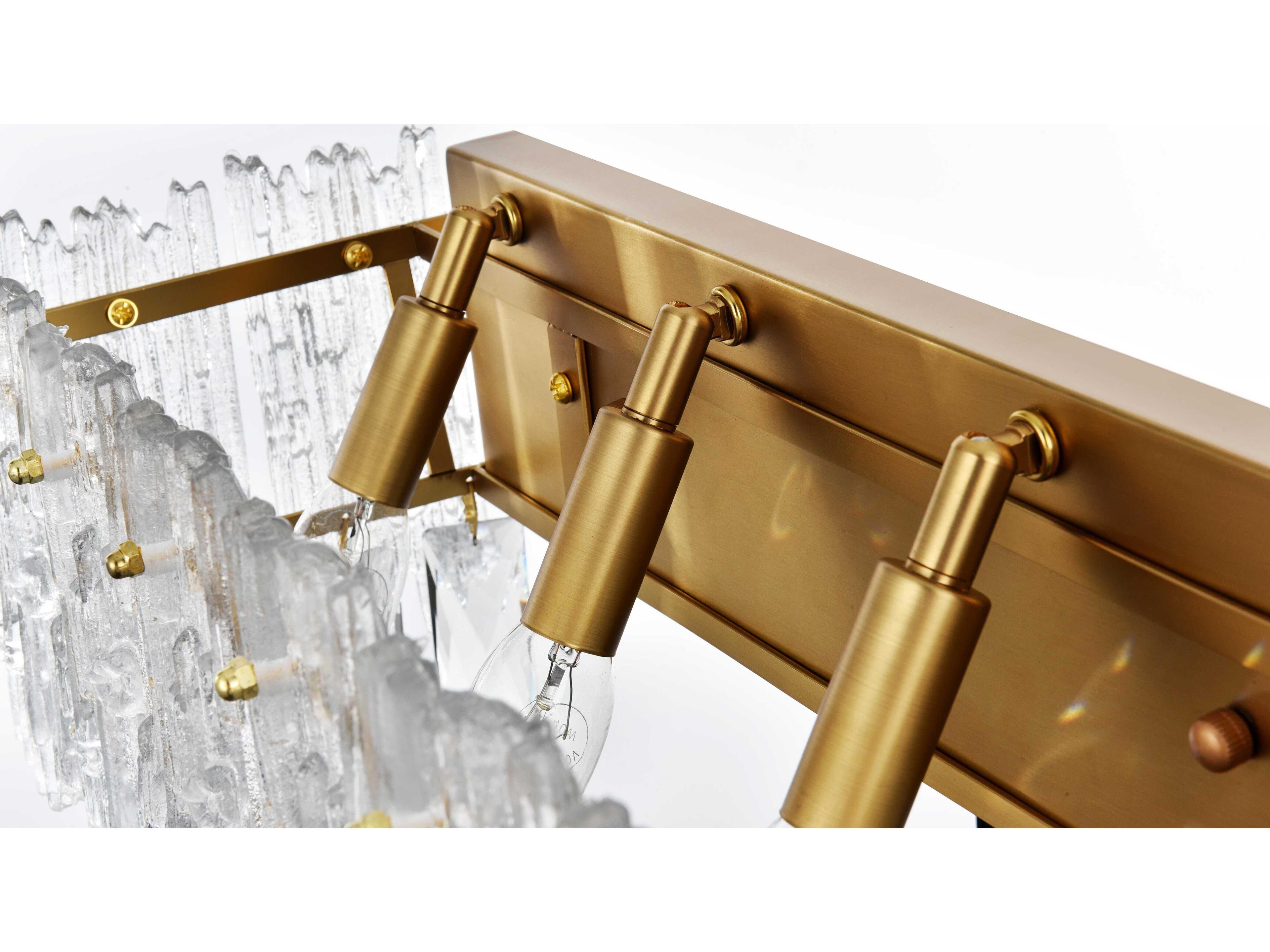 Elegant Lighting Emilia 4-Light Satin Gold Wall Sconce